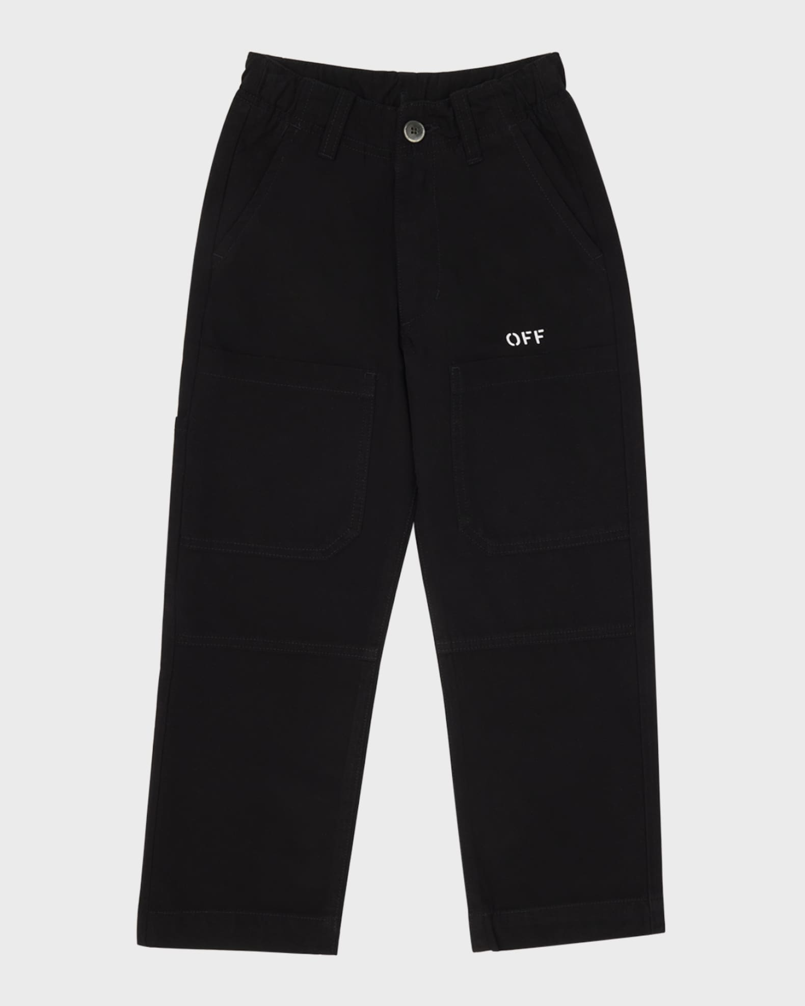 Boy's Logo Stamped Denim Pants 0