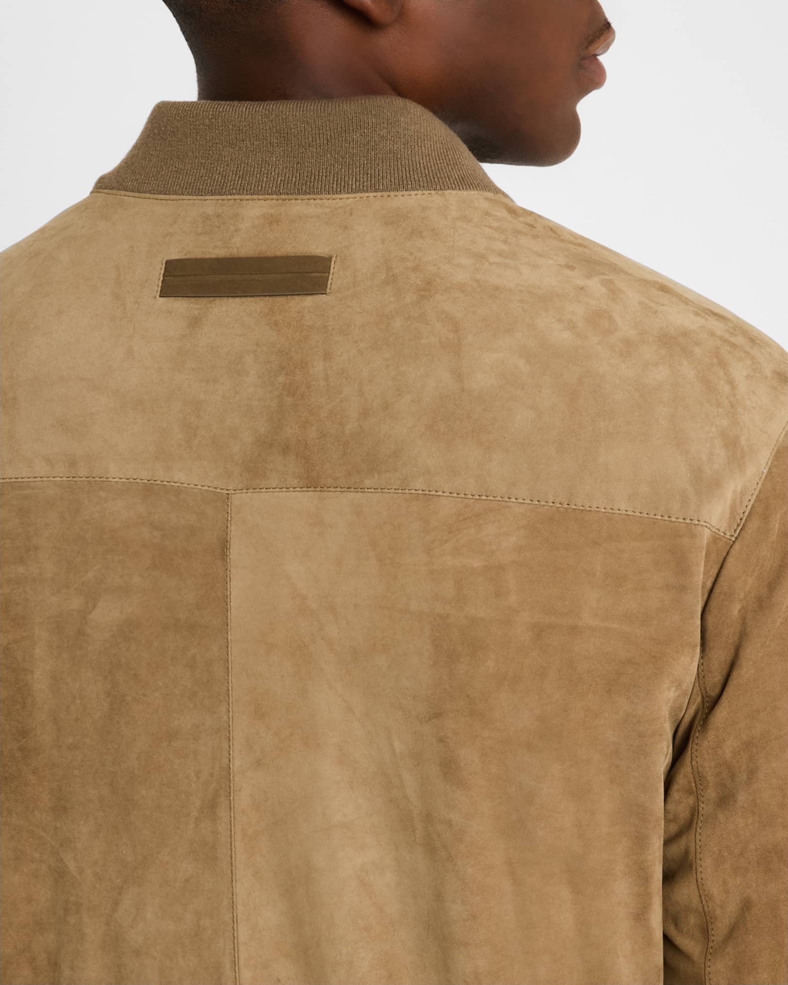 ZEGNA Men's Suede Full-Zip Blouson | Neiman Marcus