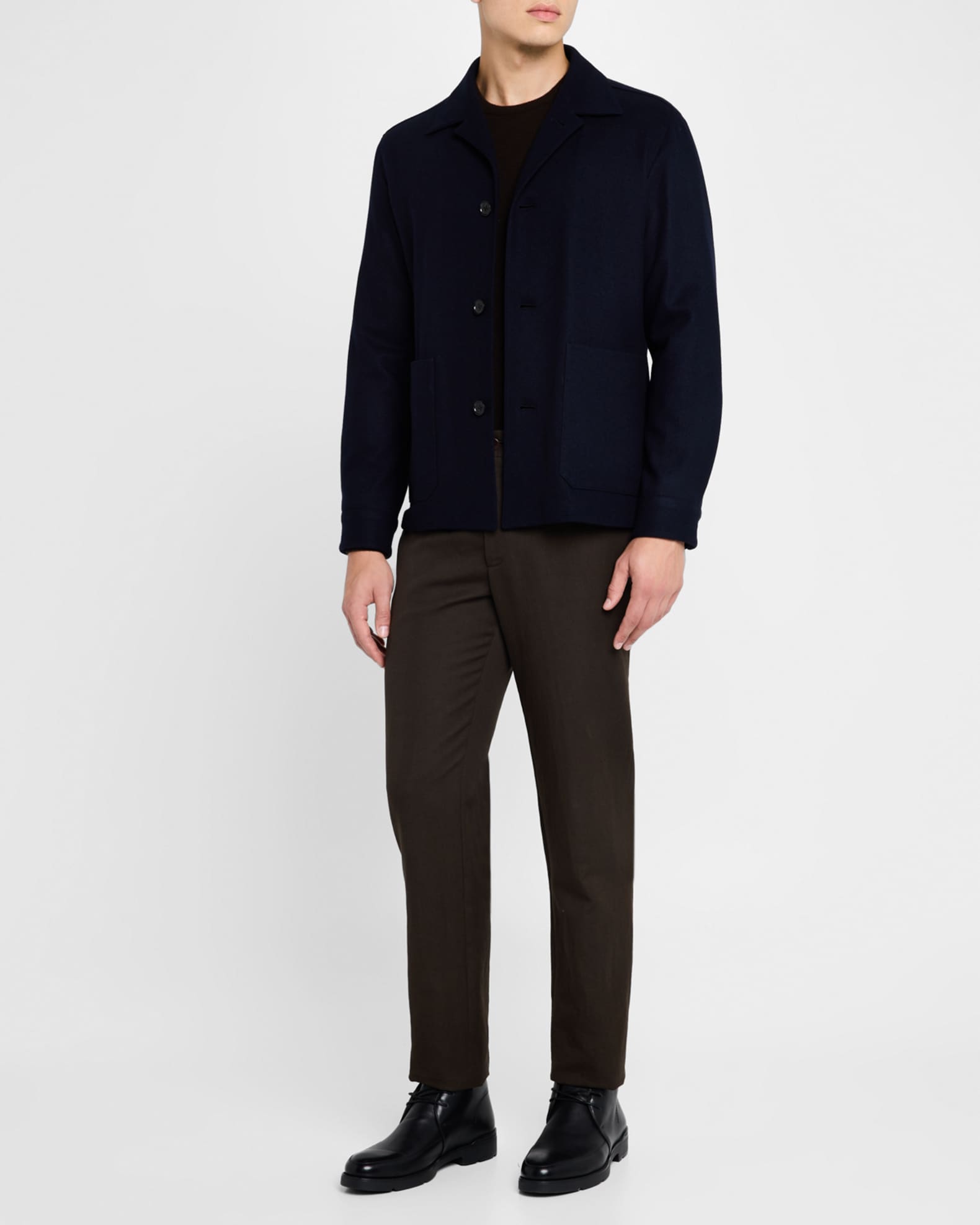 ZEGNA Men's Alpe Solid Jersey Chore Jacket | Neiman Marcus