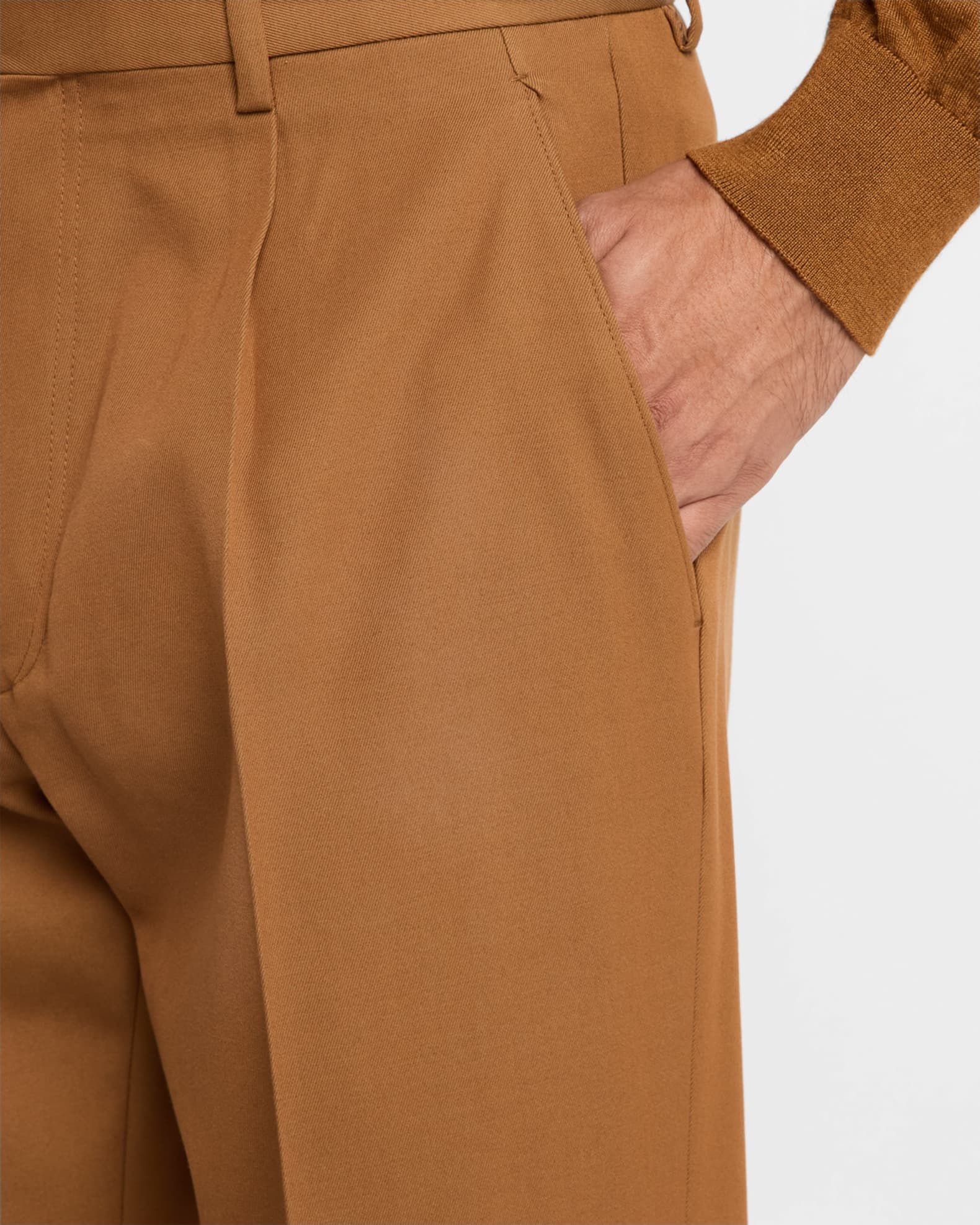 ZEGNA Men's Pleated Cotton-Wool Trousers | Neiman Marcus ZEGNA Men's Pleated Cotton-Wool Trousers | Neiman Marcus