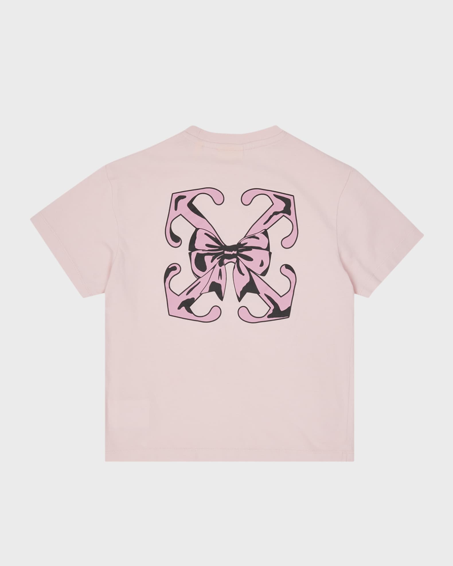 Off White Girl s Bow Arrow Logo Print T Shirt Size 4 12 Neiman Marcus