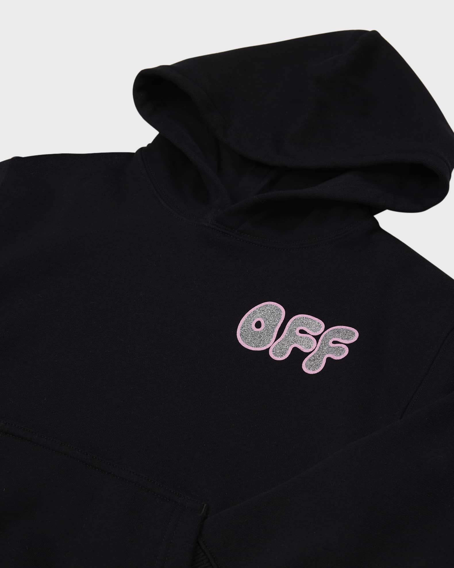 Girl s Glitter Chunky Logo Print Hoodie Size 4 12