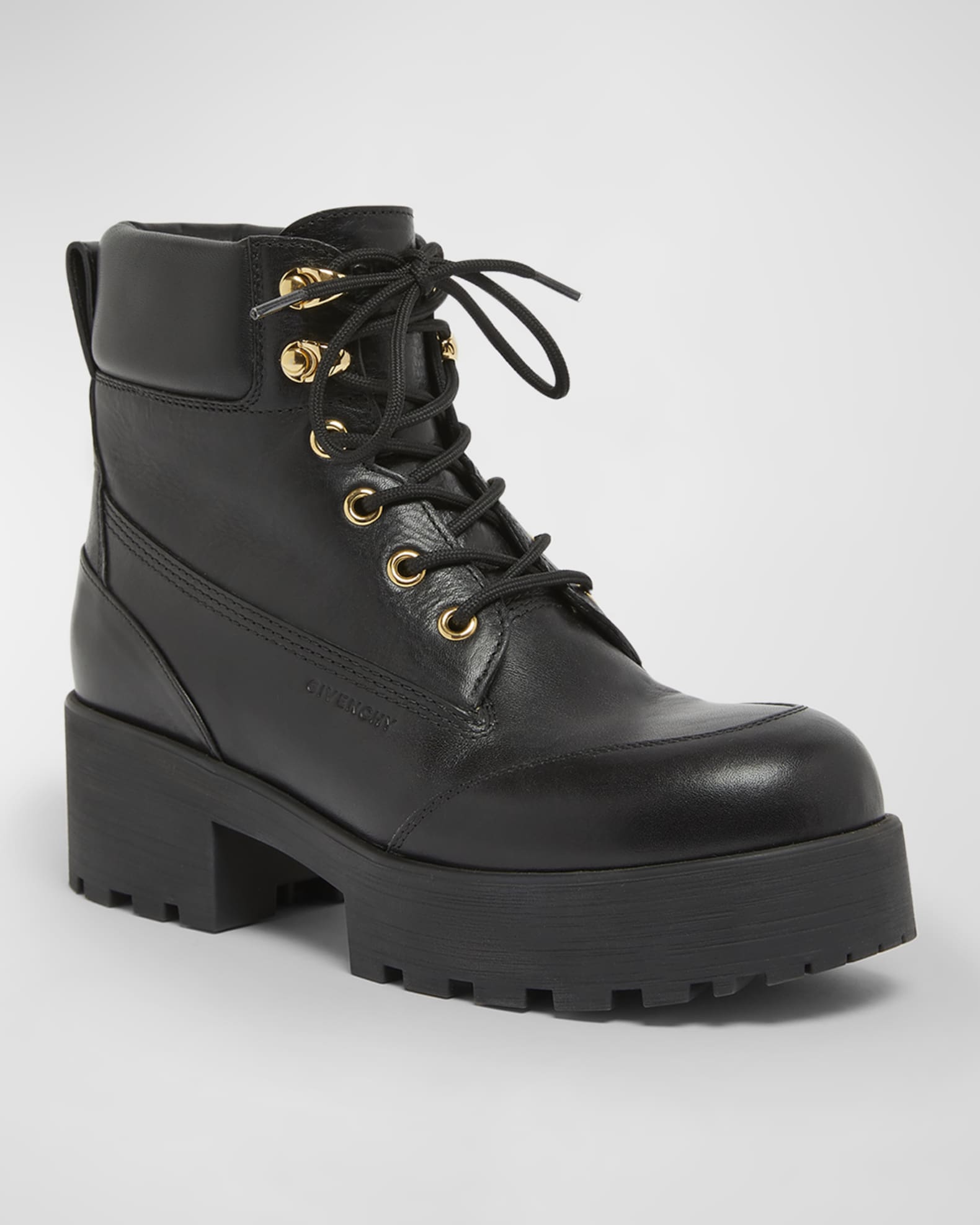 Trekker Leather Lace Up Hiker Boots
