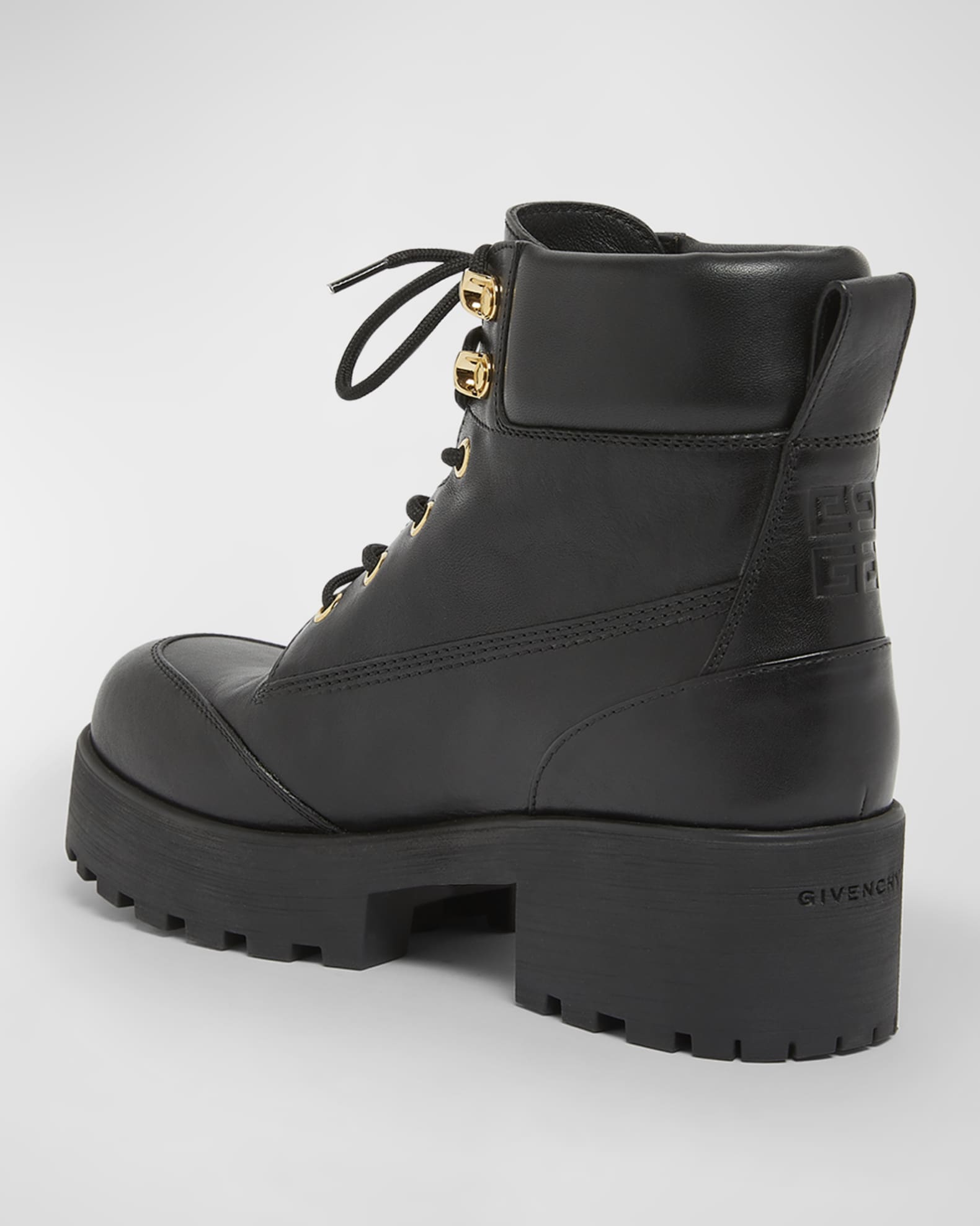 Givenchy Trekker Leather Lace Up Hiker Boots Neiman Marcus