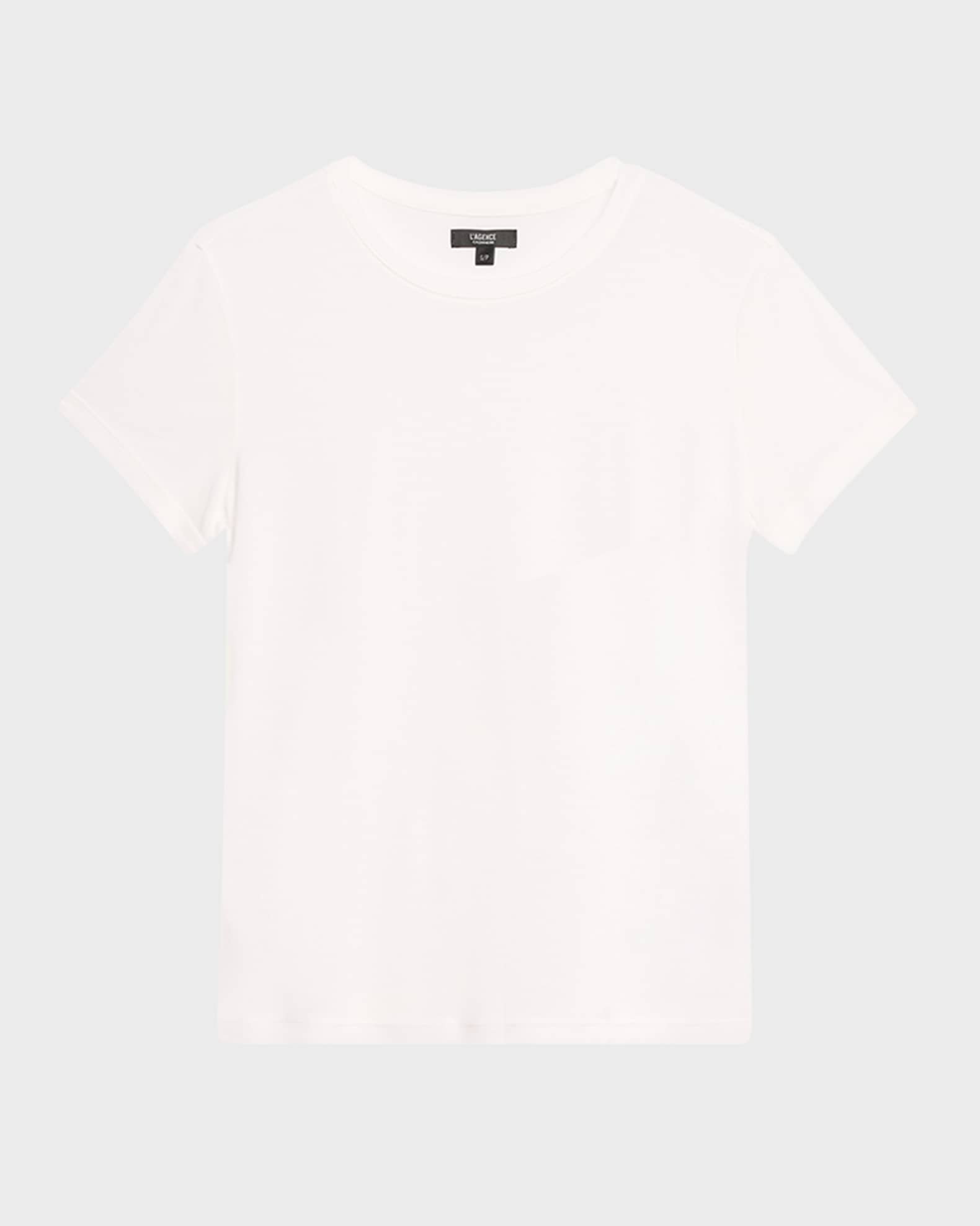 L'Agence Ellie Cashmere Crewneck Tee | Neiman Marcus