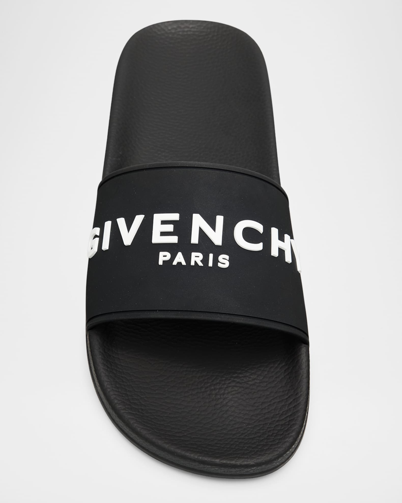Givenchy Men's Leather Logo Slide Sandals | Neiman Marcus