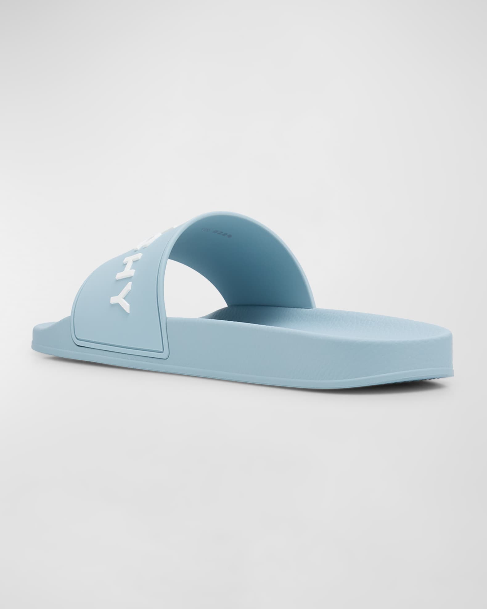 Men s Leather Logo Slide Sandals