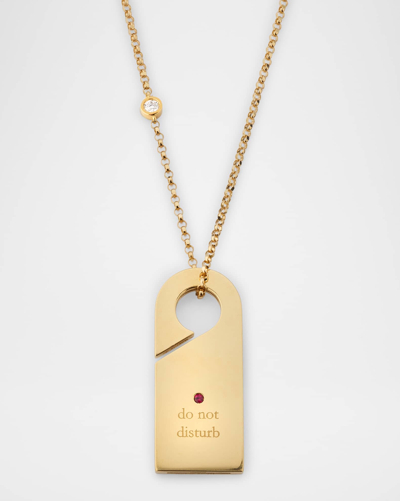 18K Yellow Gold Diamond Bezel Necklace 0