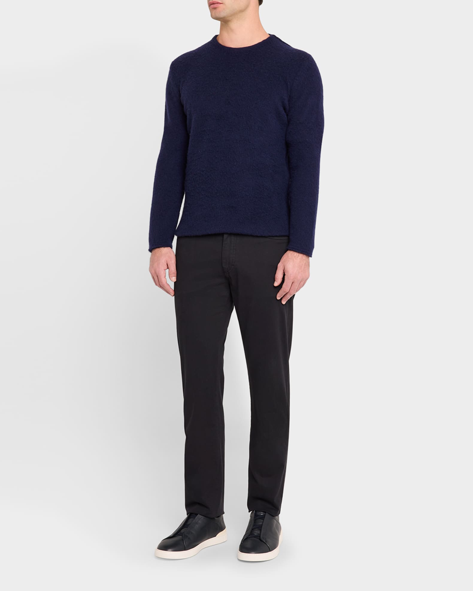 Men's Oasi Cashmere Brushed Crewneck Sweater - Thumbnail 2