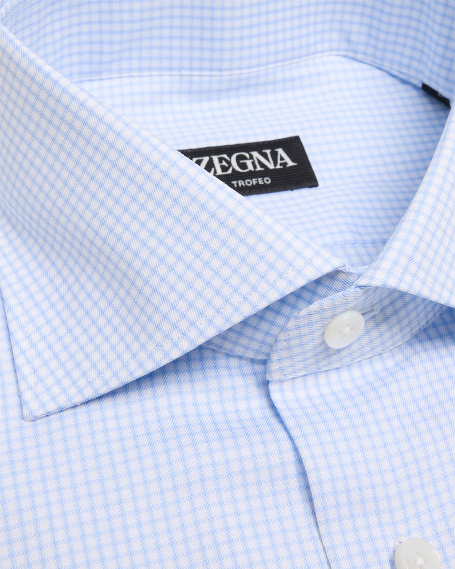 Men's Trofeo Cotton Graph Check Dress Shirt 1