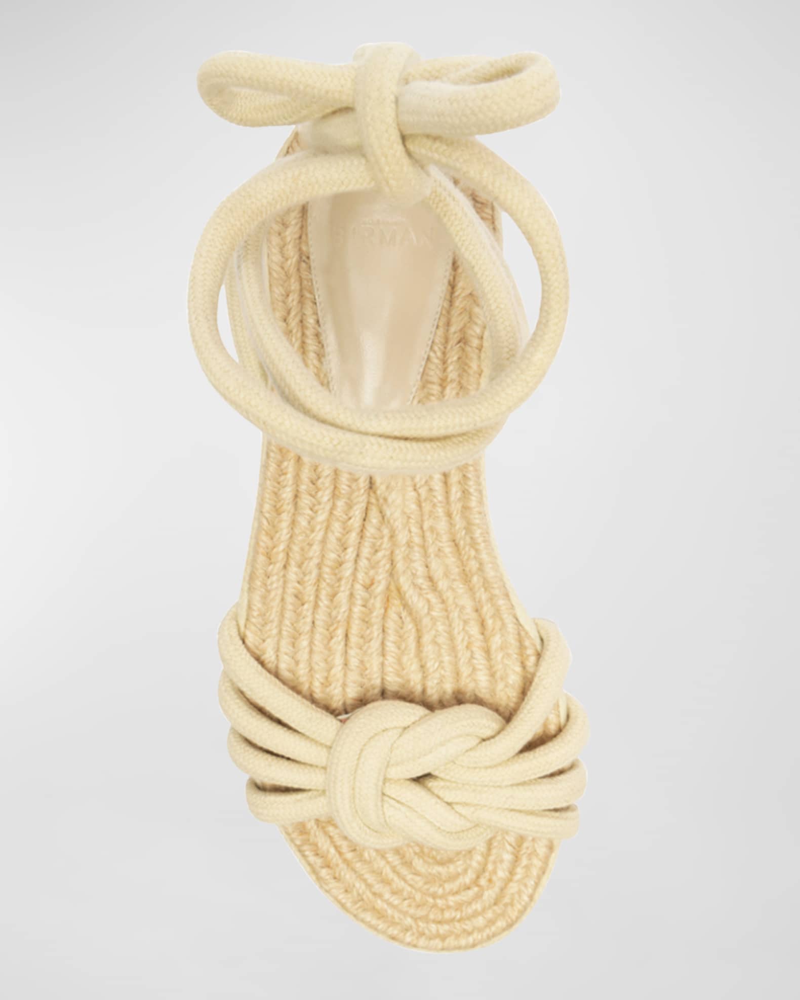 Alexandre Birman Vicky Knotted Rope Ankle Tie Sandals Neiman Marcus