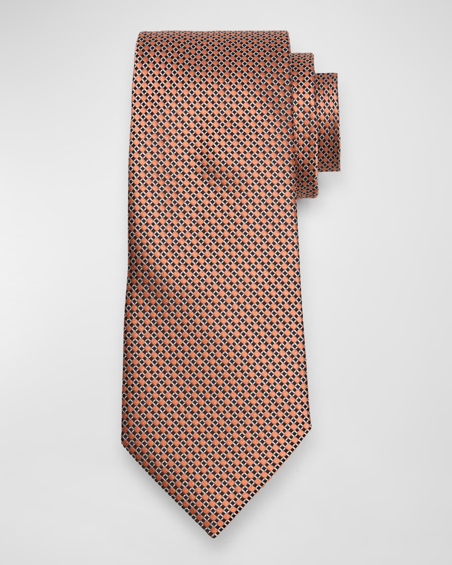 Men's Micro-Lattice Silk Tie 0