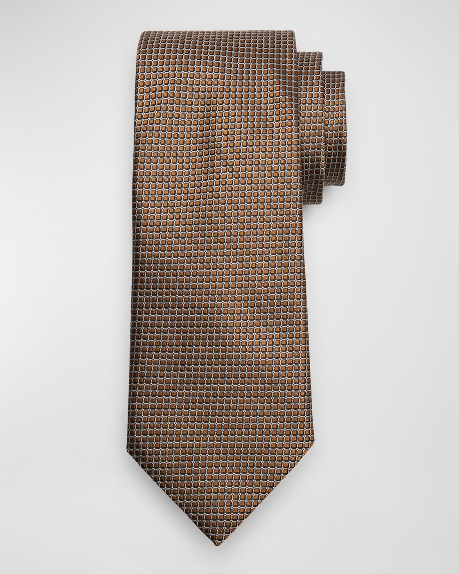 Men's Micro-Square Silk Tie 0