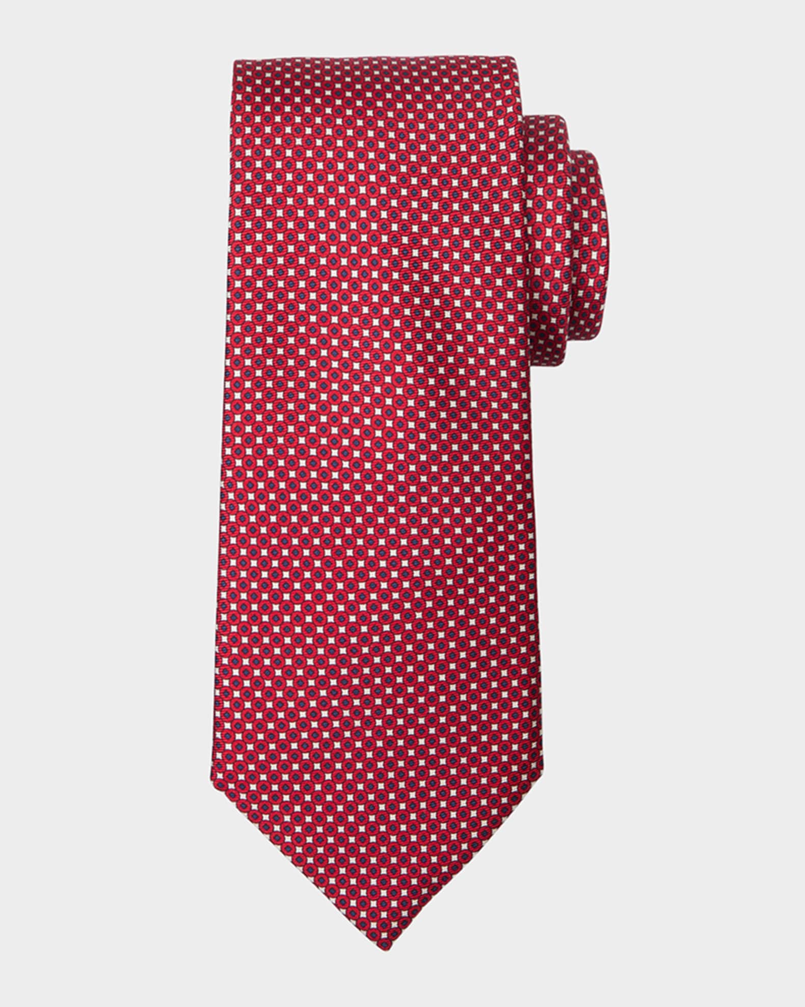 Men's Connected Circle Silk Tie 0