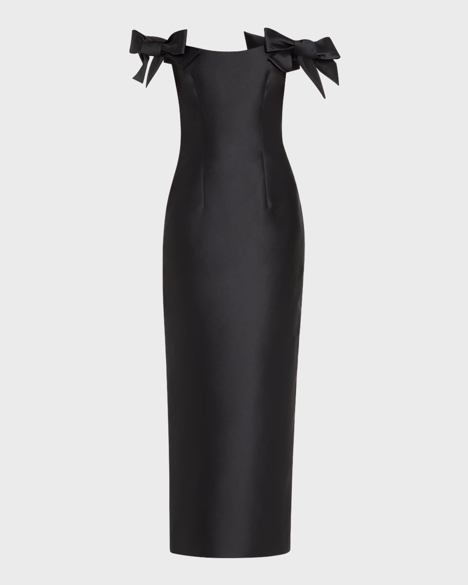 Monique Lhuillier Off Shoulder Bow Gown Noir