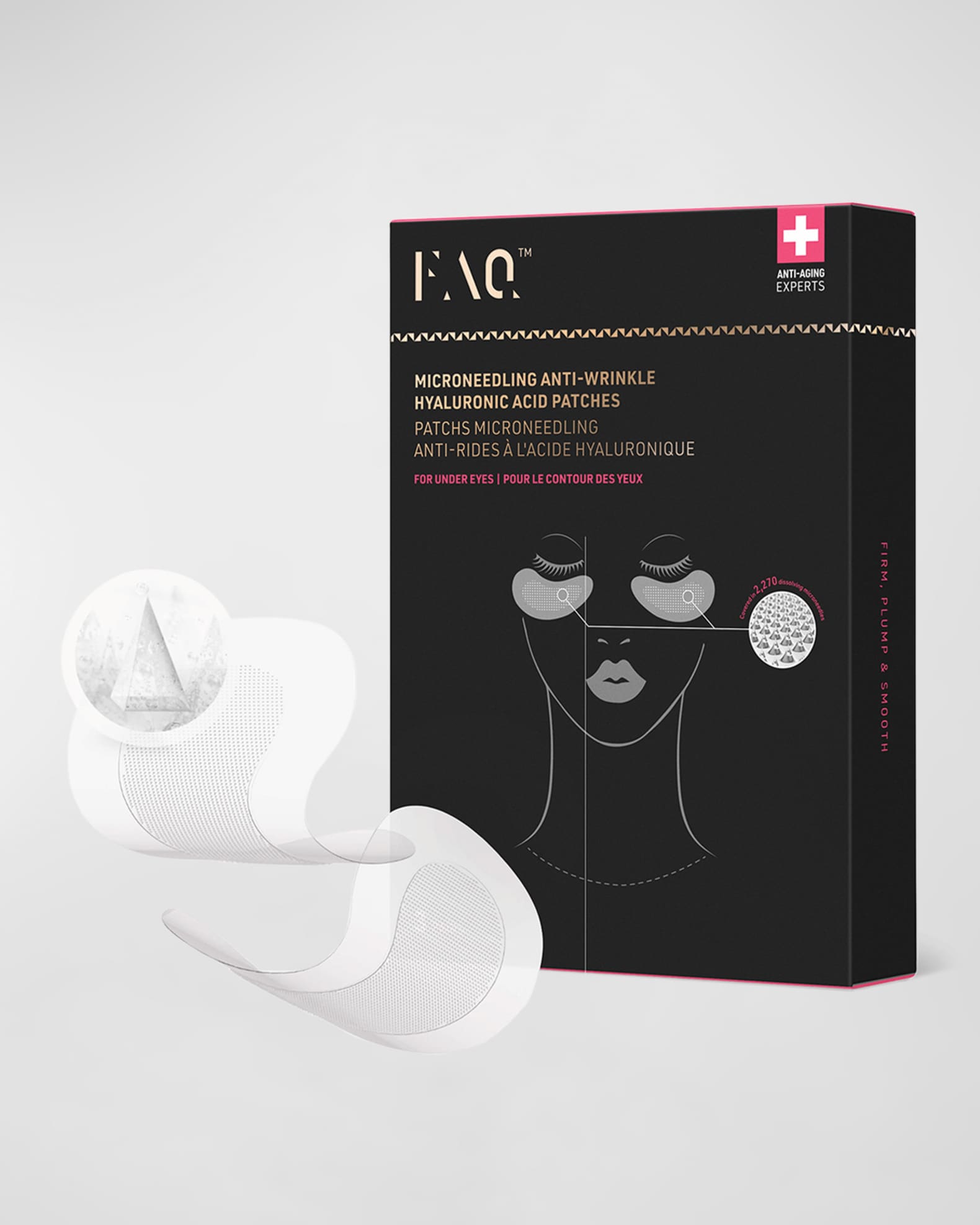 FAQ Microneedling Anti-Wrinkle Hyaluronic Acid Patches For Under Eyes 0