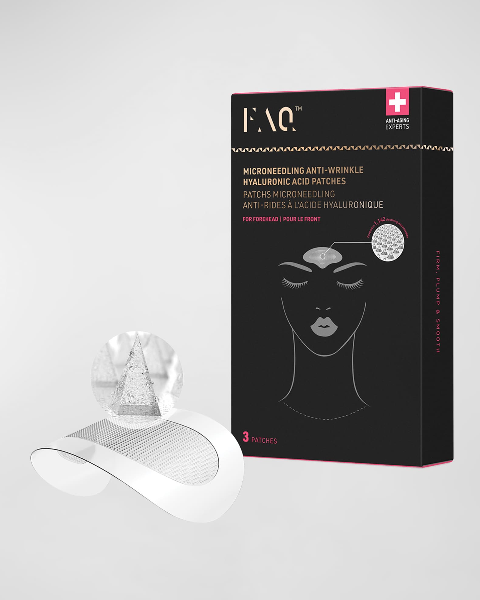 FAQ Microneedling Anti-Wrinkle Hyaluronic Acid Patches For Forehead 0