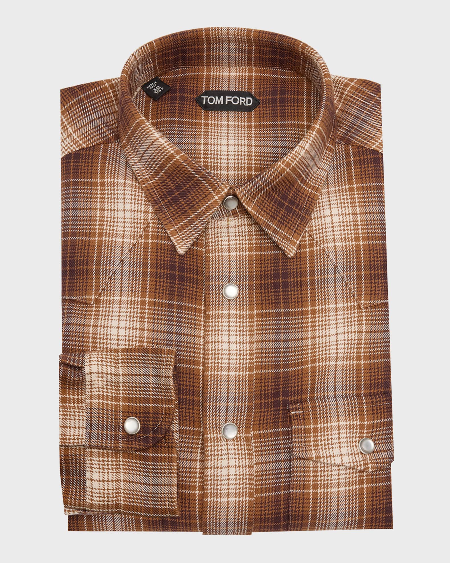 Men's Cotton Plaid Western Shirt 0