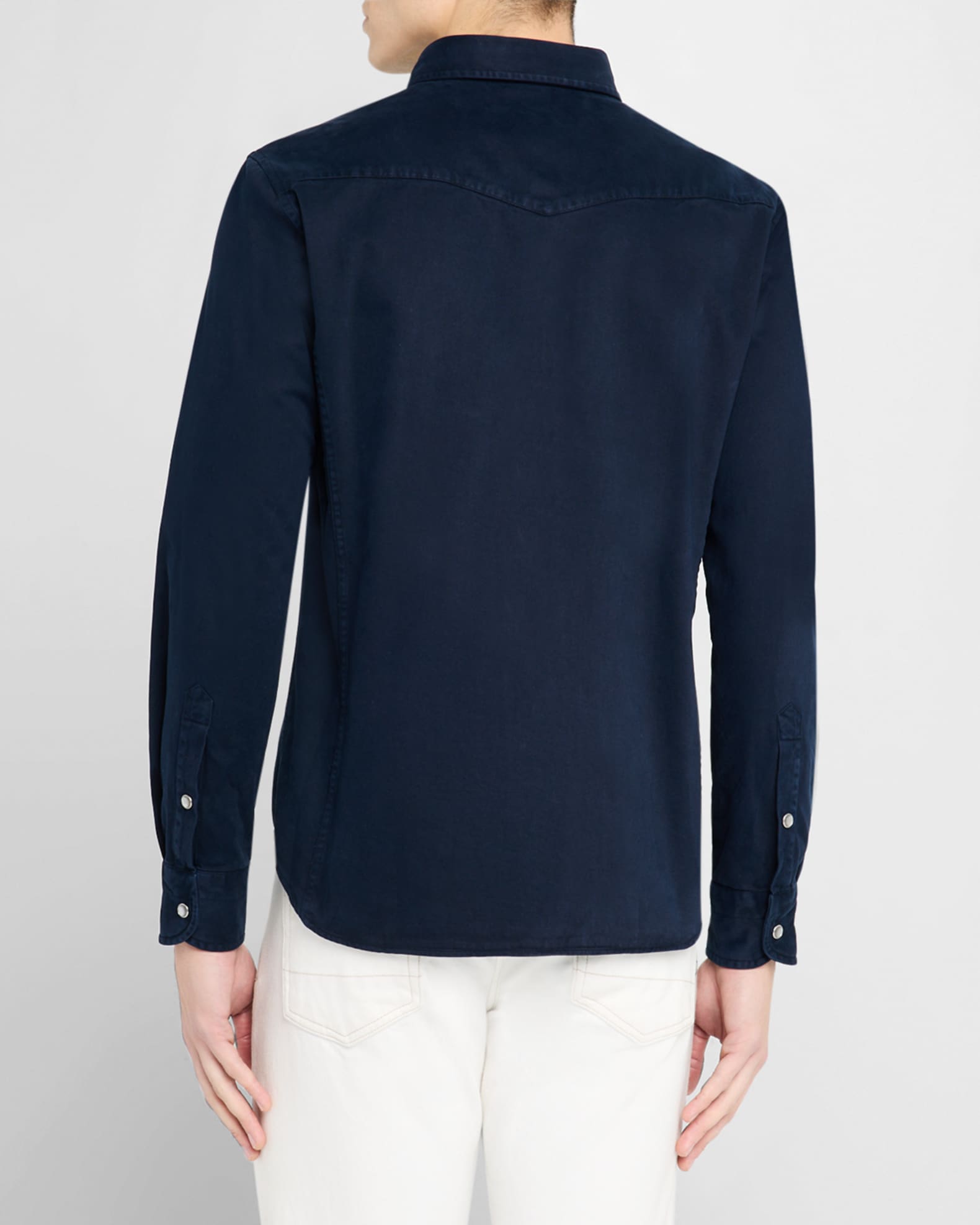TOM FORD Men's Cotton Twill Western Shirt | Neiman Marcus
