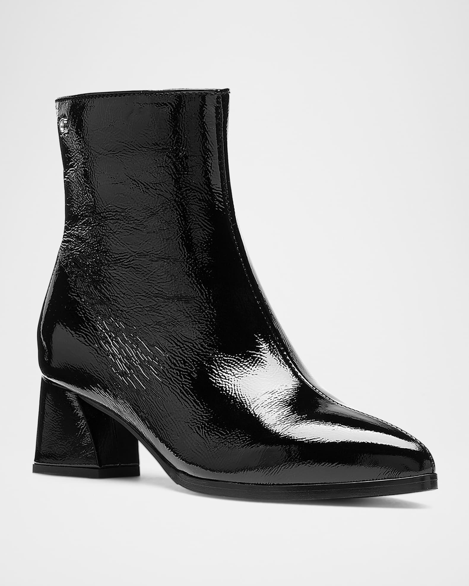La Canadienne Ann Leather Zip Ankle Booties Neiman Marcus