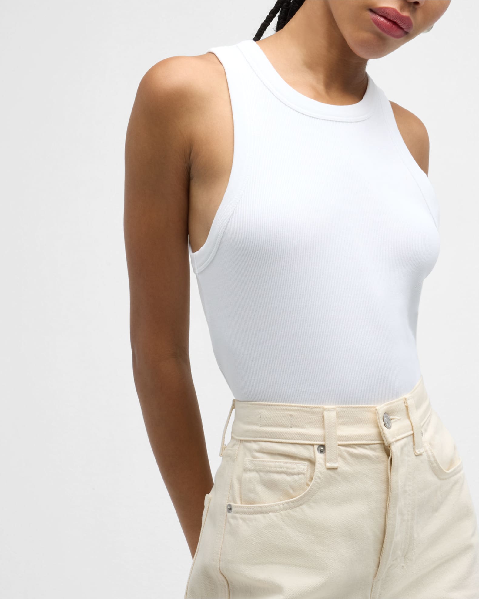 Veronica Beard Jordyn Cropped Tank Top