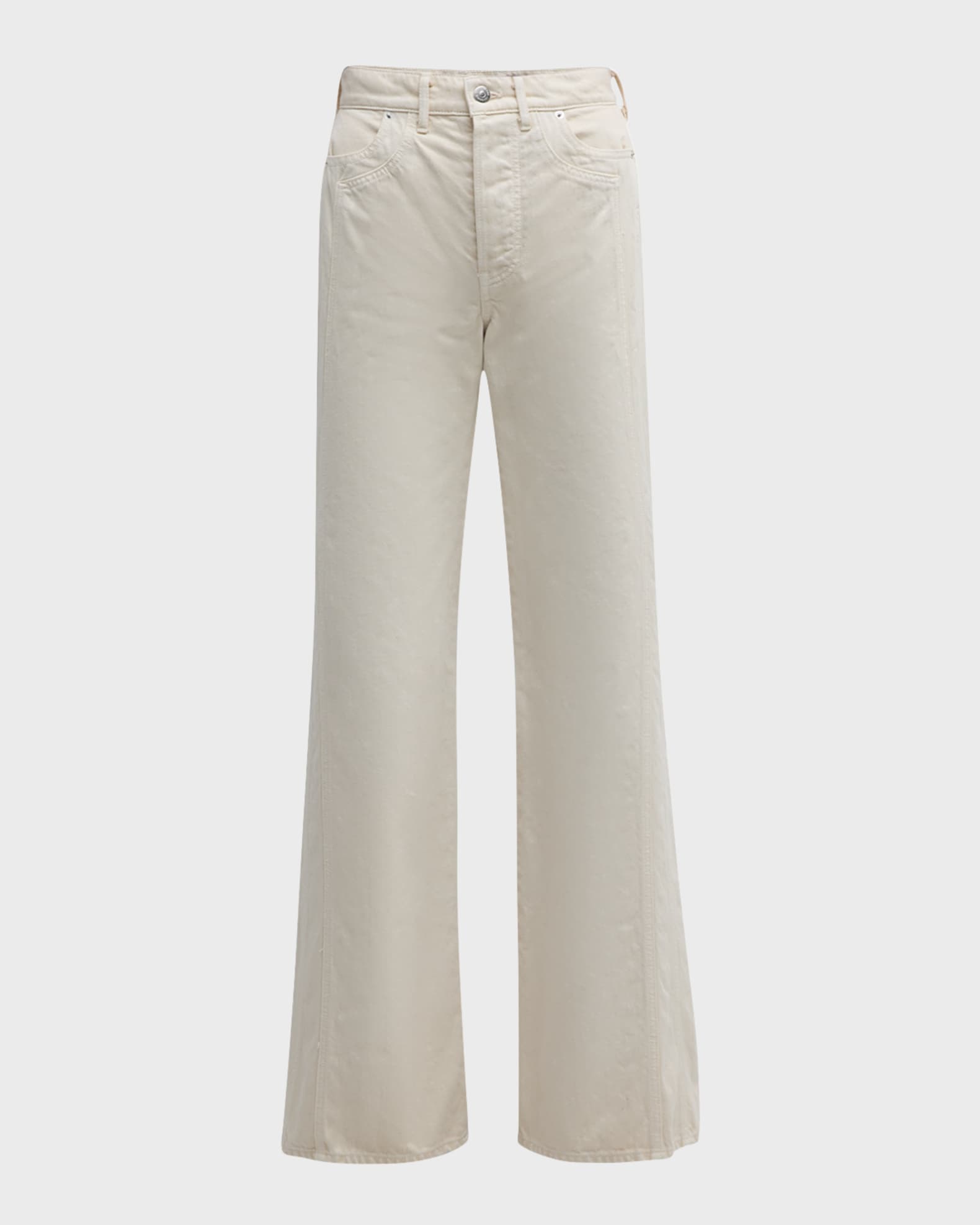 Veronica Beard Taylor High-Rise Wide-Leg Jeans