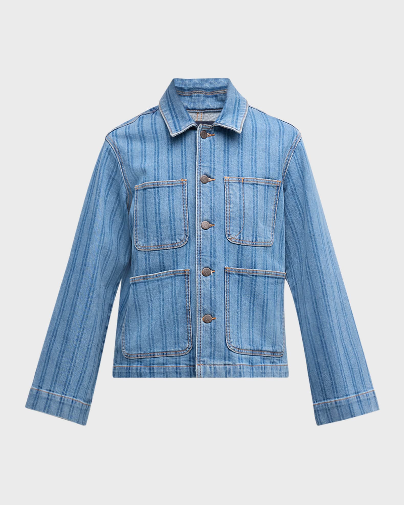 Veronica Beard Dahl Cropped Chore Jacket Sapphire S
