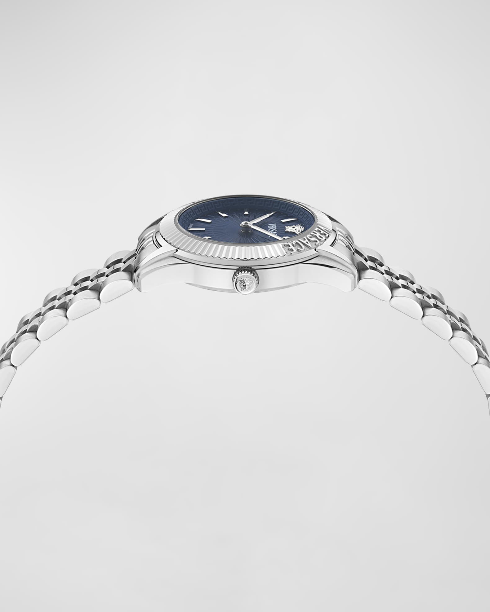 Versace 30mm Greca Time Watch with Bracelet Strap, Stainless