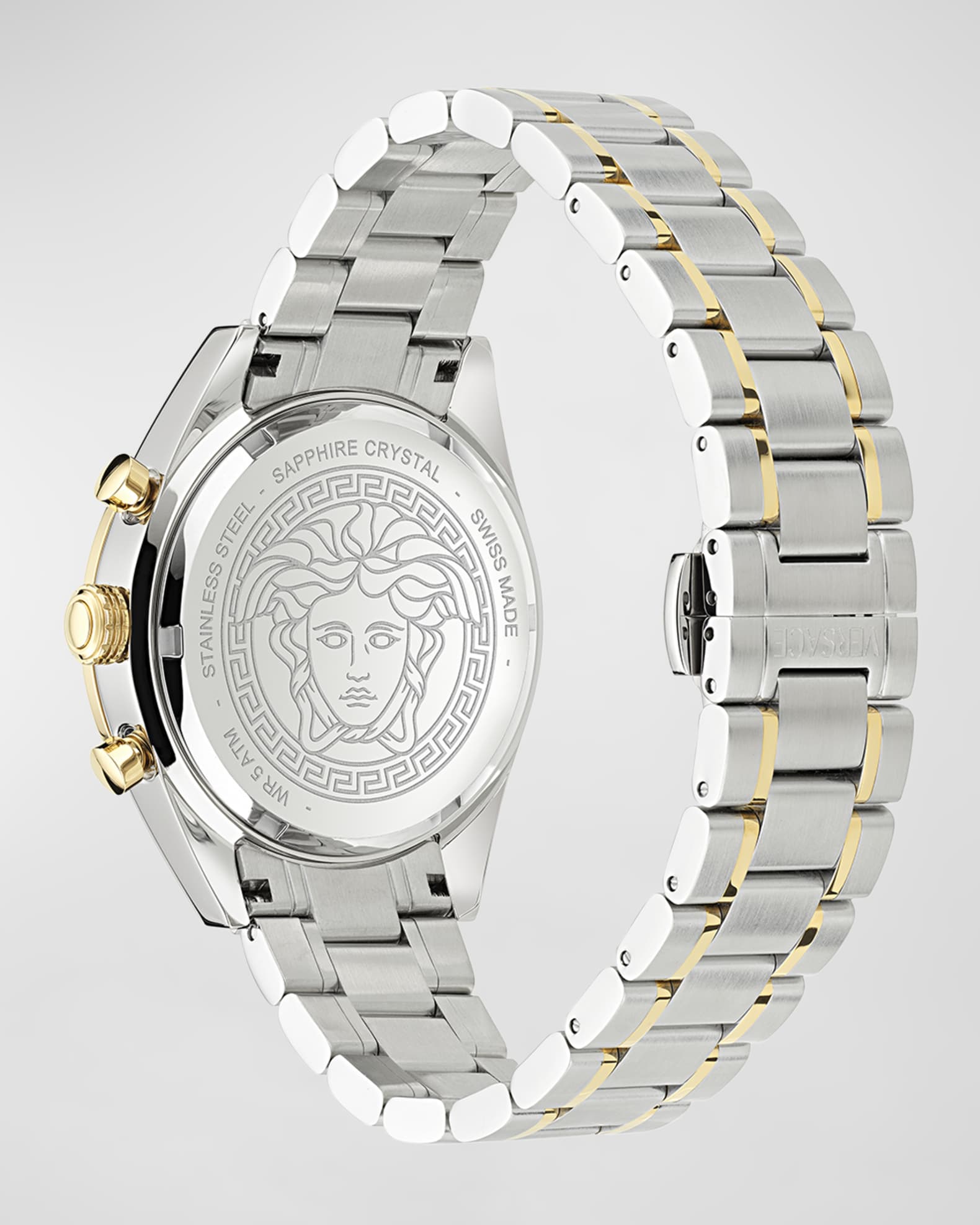 Men s V Code 41mm Two Tone Chronograph Watch