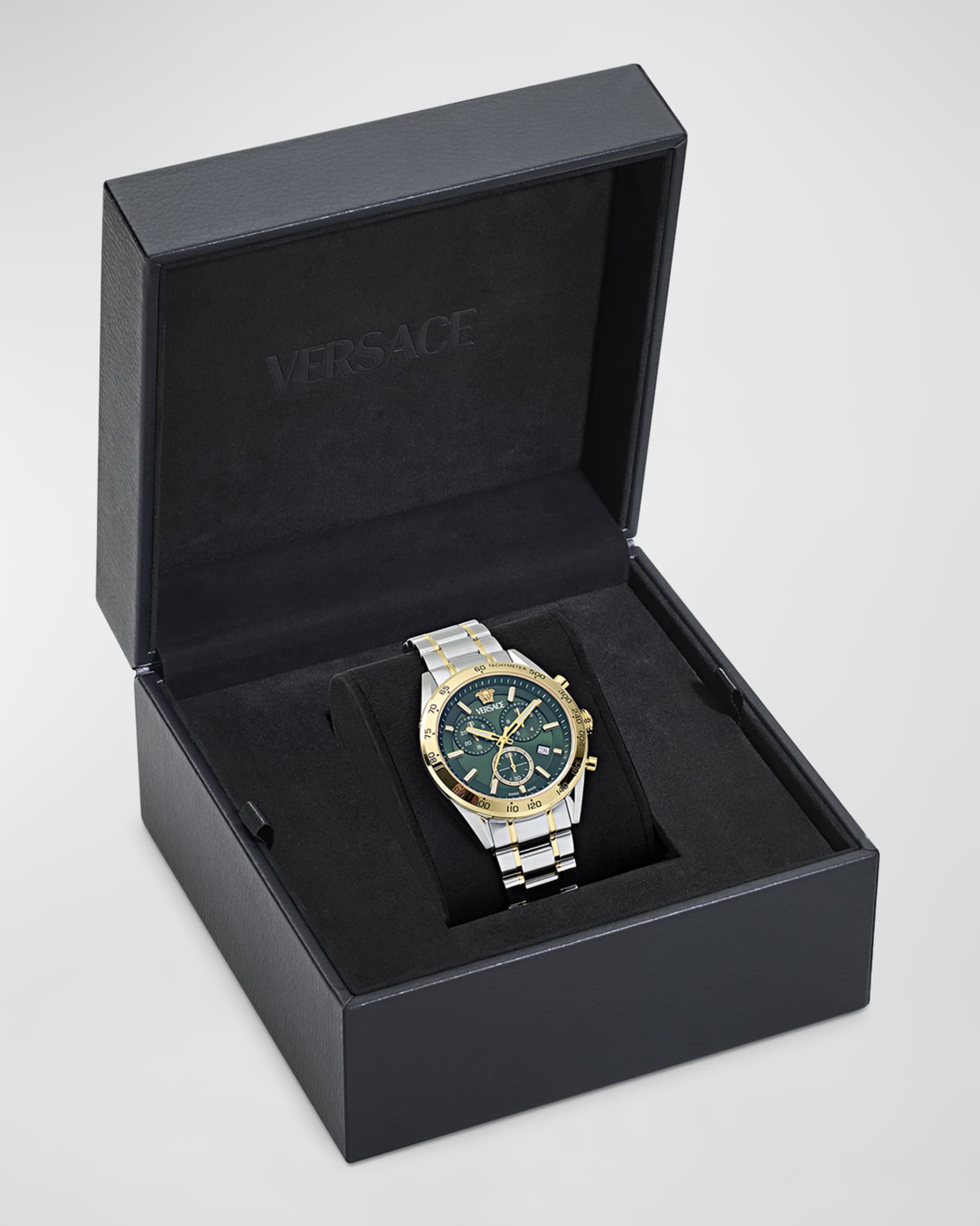 Men s V Code 41mm Two Tone Chronograph Watch