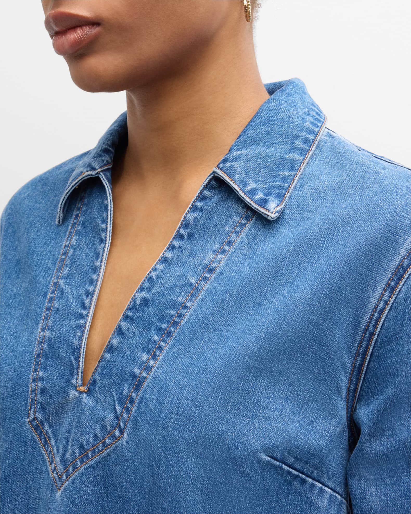 Jean Tunic Dress Long Denim Ladies Denim Tunic Dress Ladies Denim Frock  Long Denim