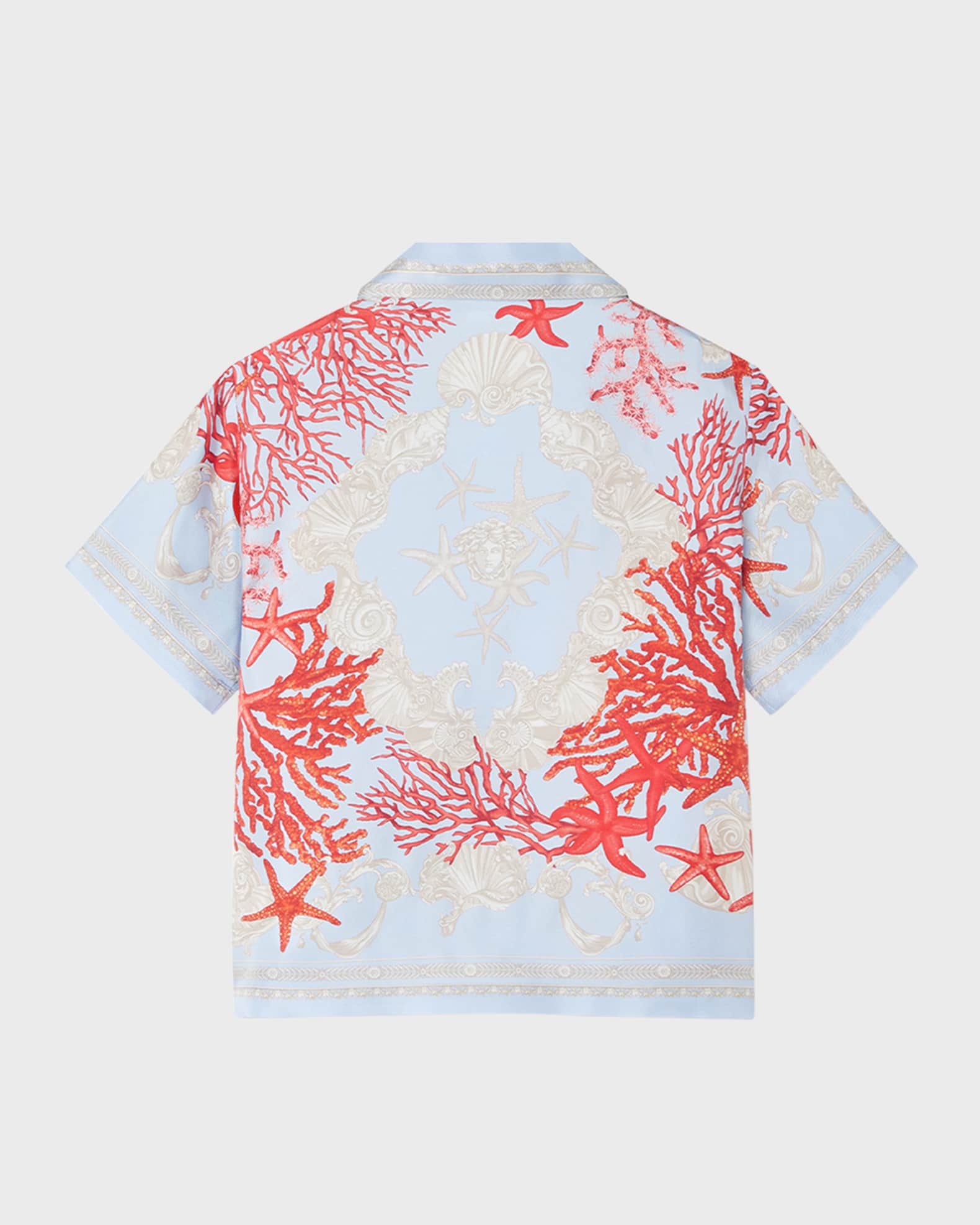 Boy's De La Mer-Print Button Down Shirt 1