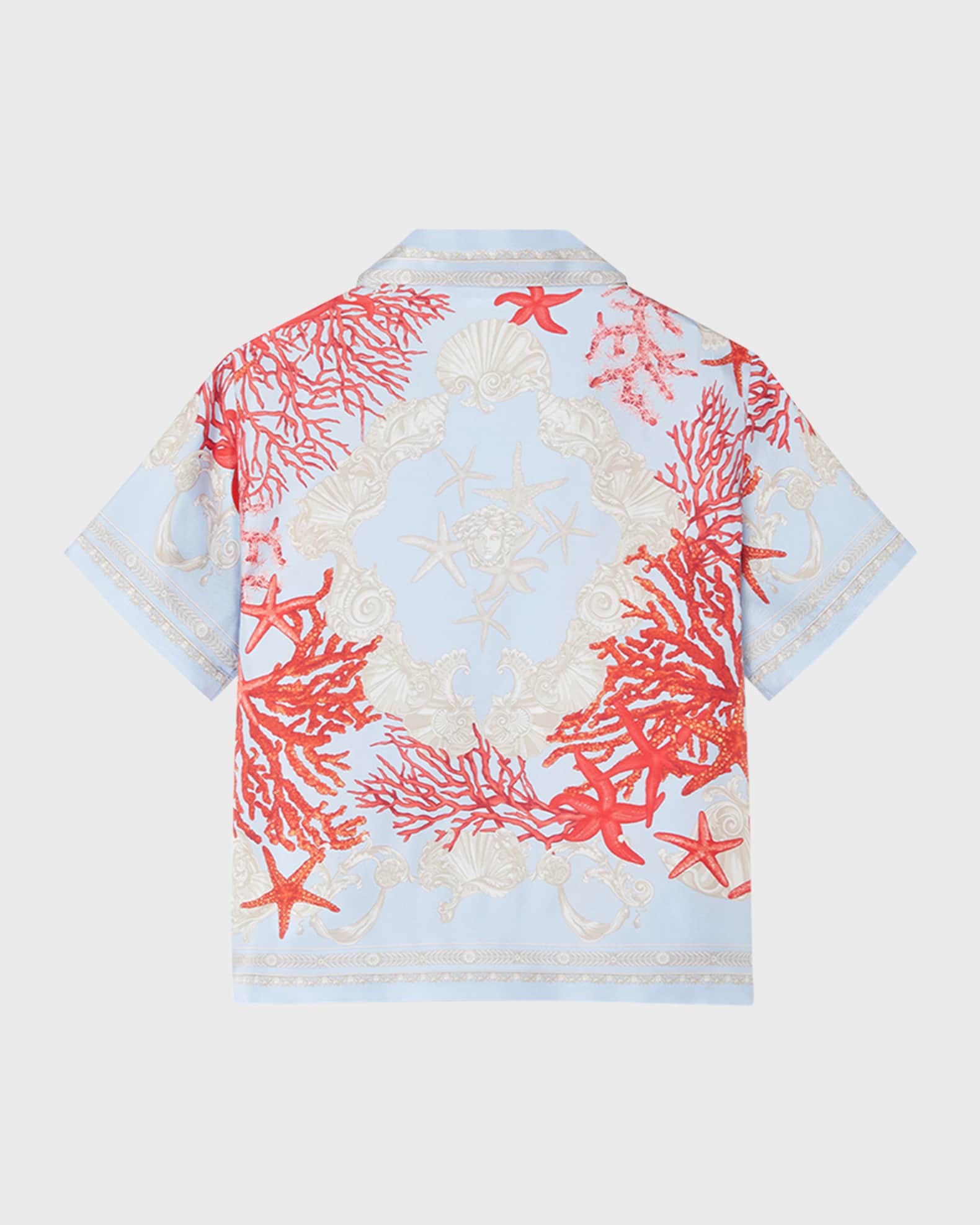 Boy's De La Mer-Print Button Down Shirt 1