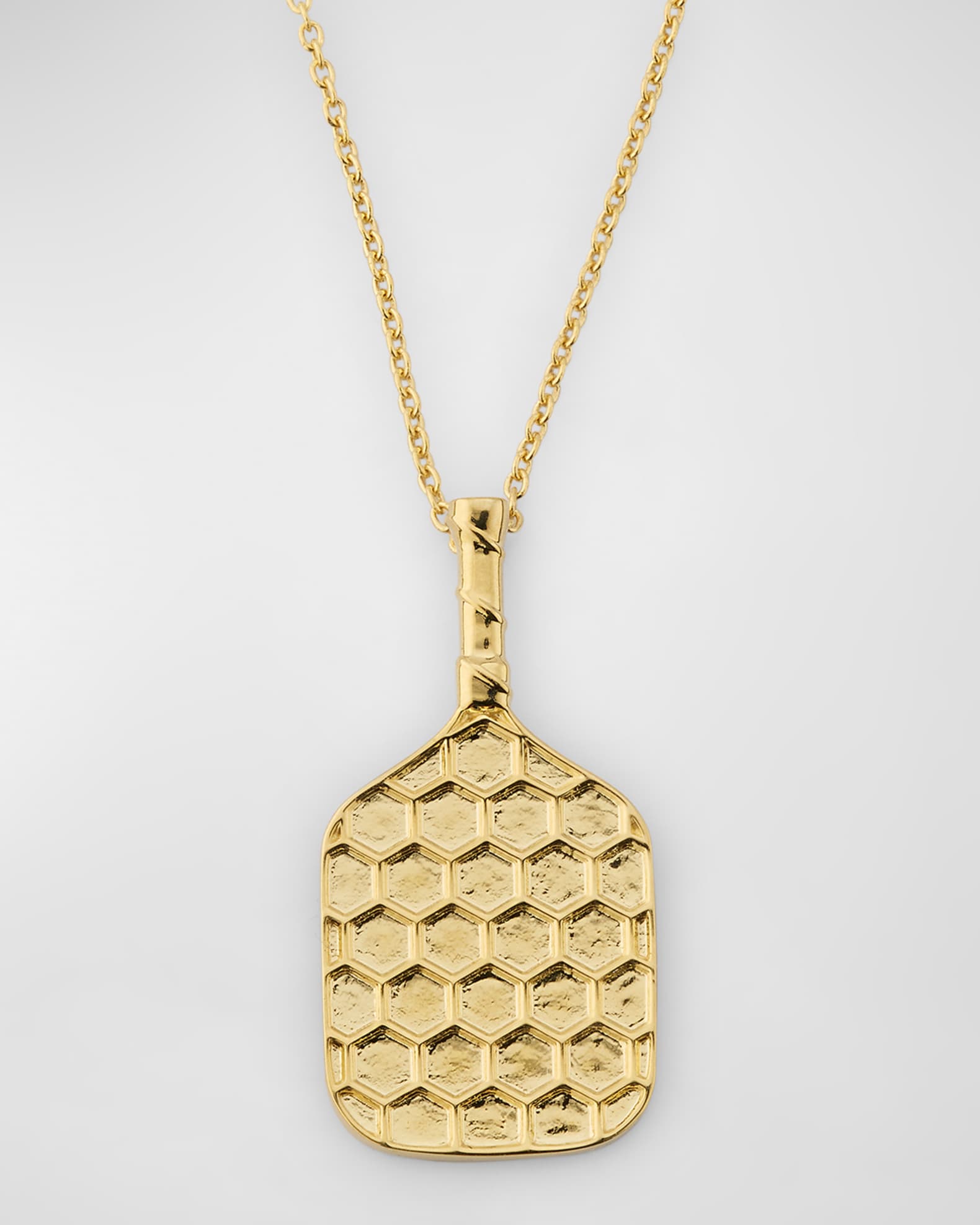 18K Yellow Gold Pickleball Necklace 0