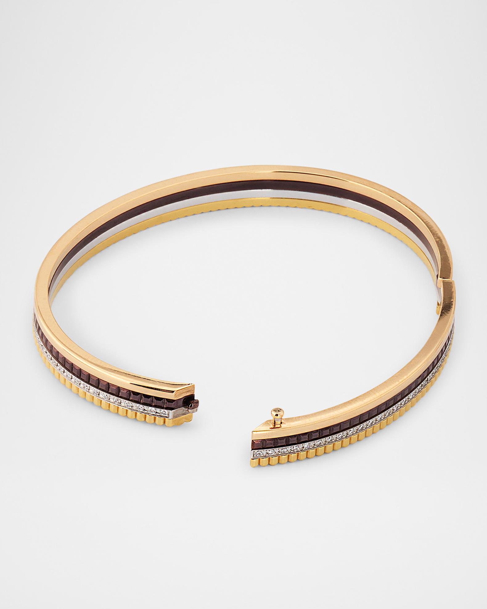Boucheron Quatre Classique 18K Tricolor Gold Bracelet with 