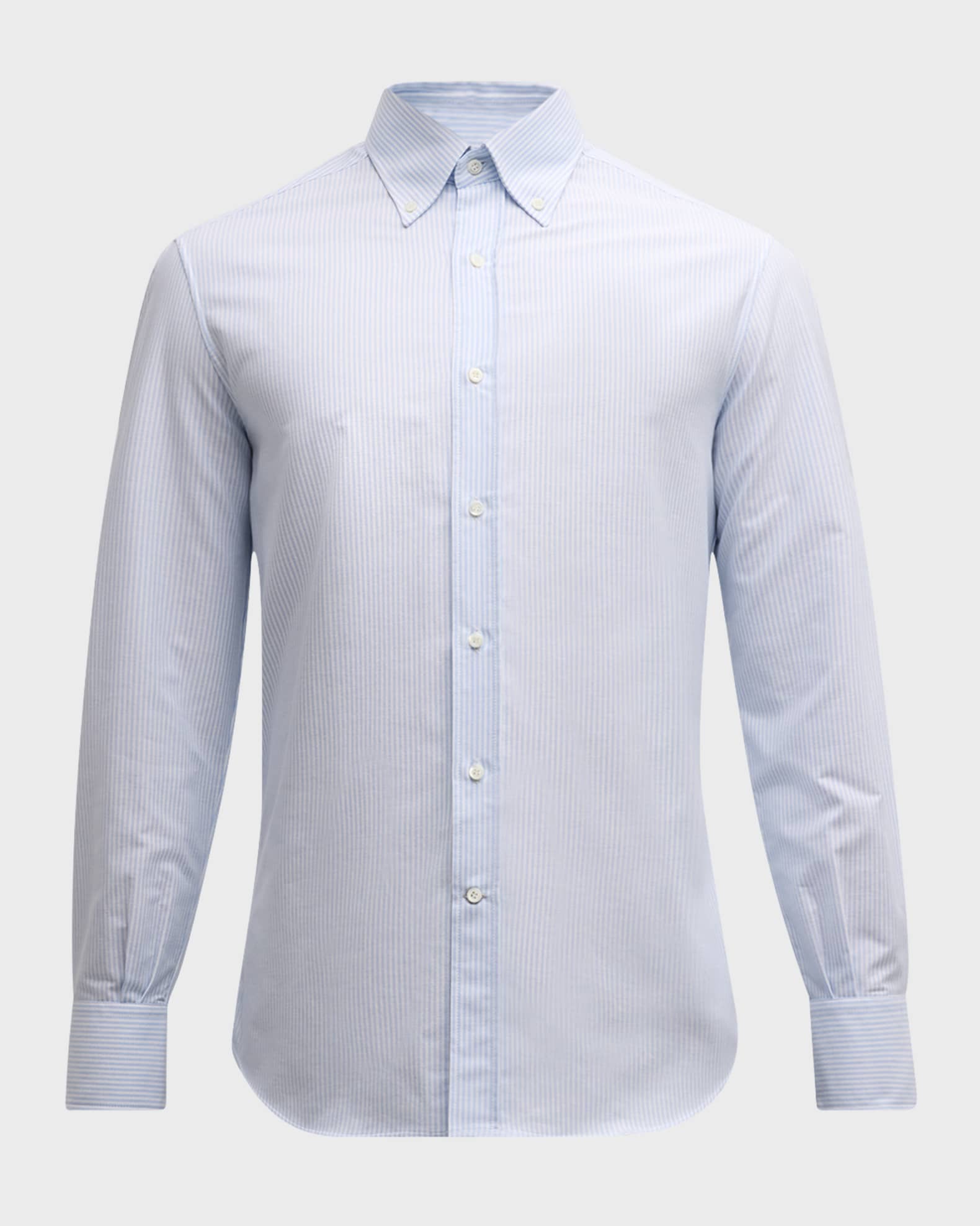 Men's Cotton Pinstripe Sport Shirt 0