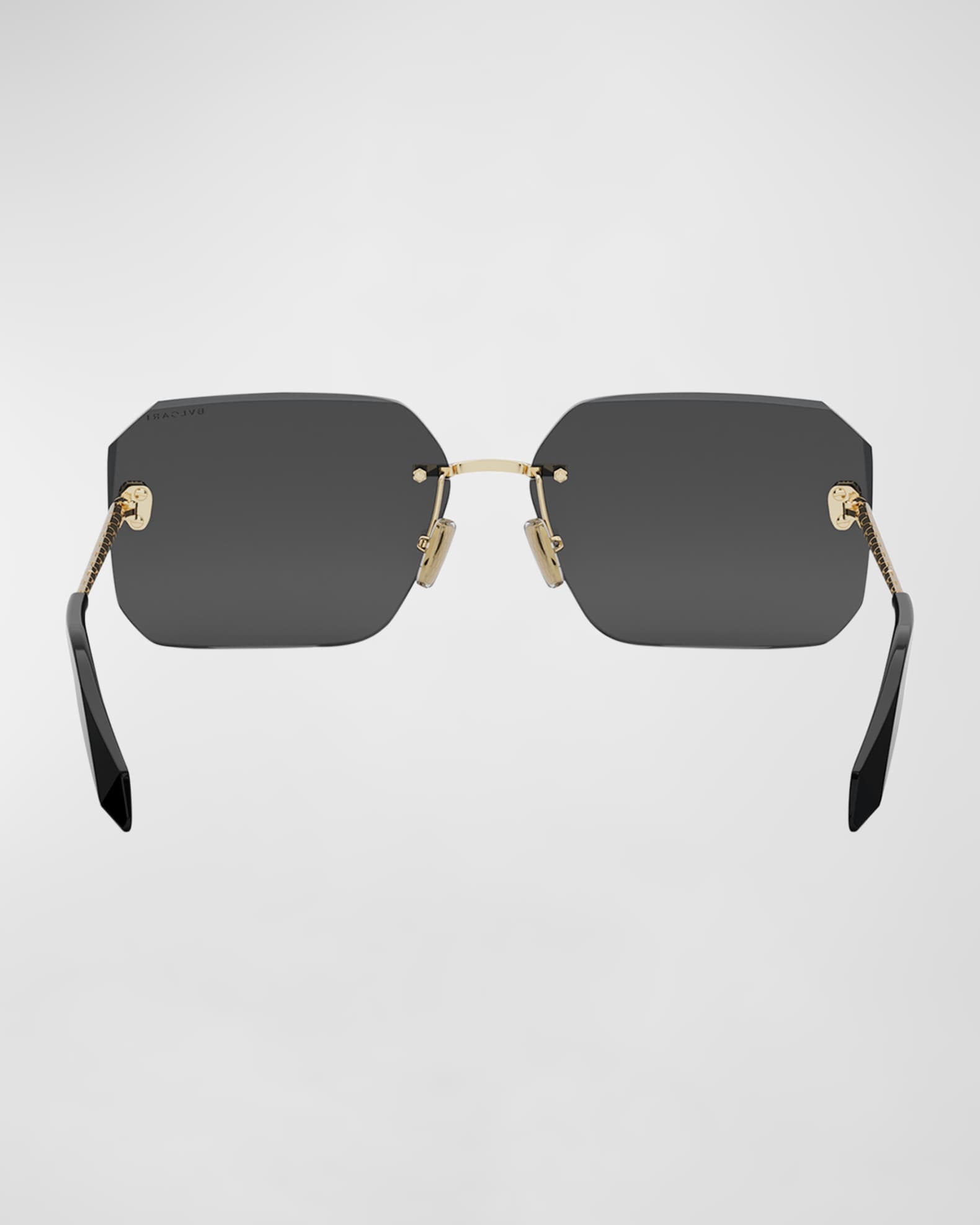 BVLGARI Vintage Sunglasses Rare Oval Rimless Frameless
