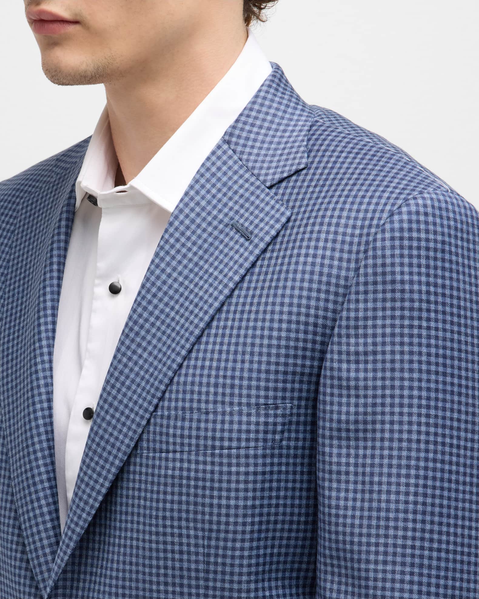 Brioni Men's Gingham Check Sport Coat | Neiman Marcus