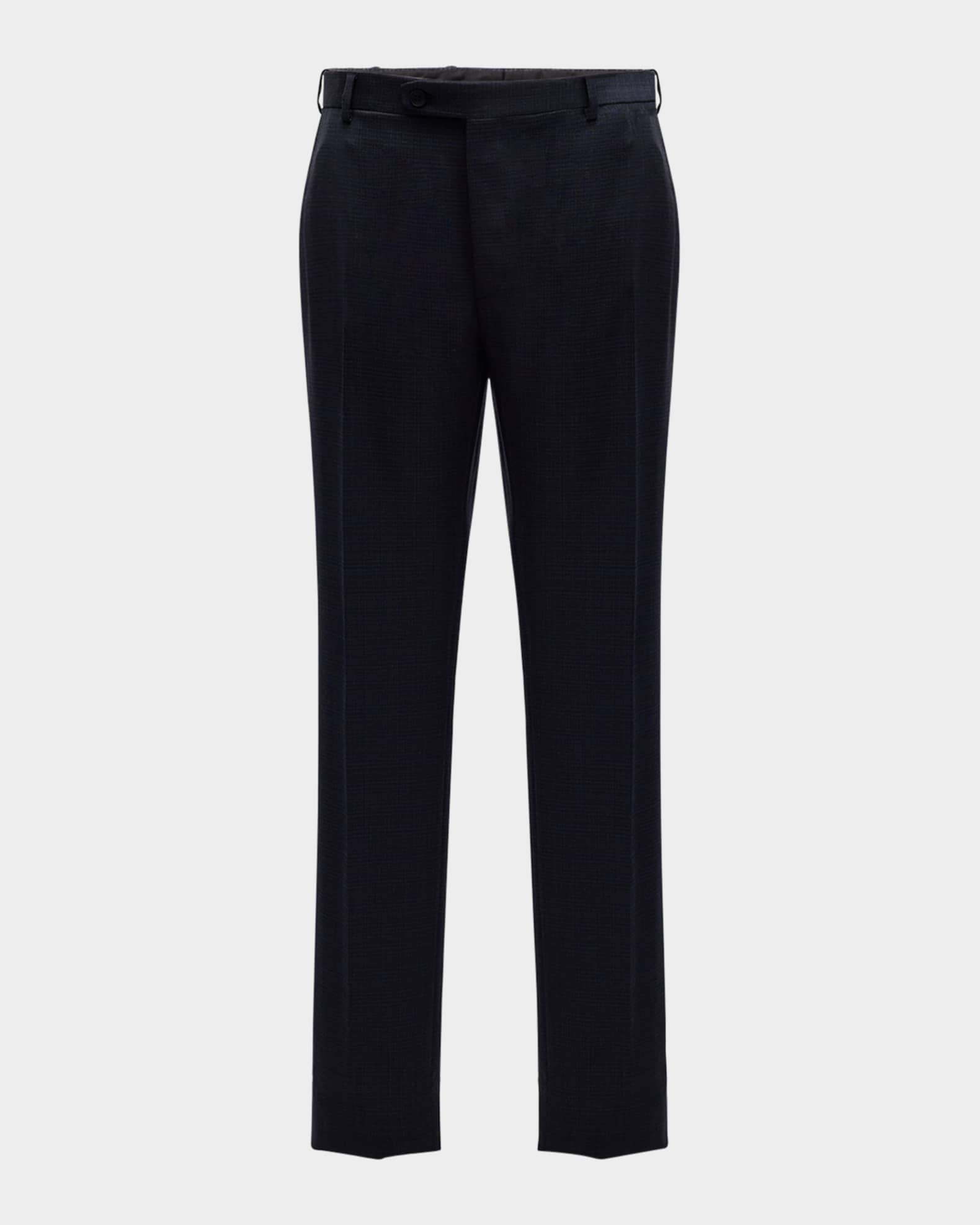 Men's Textured Wool Dress Pants 0