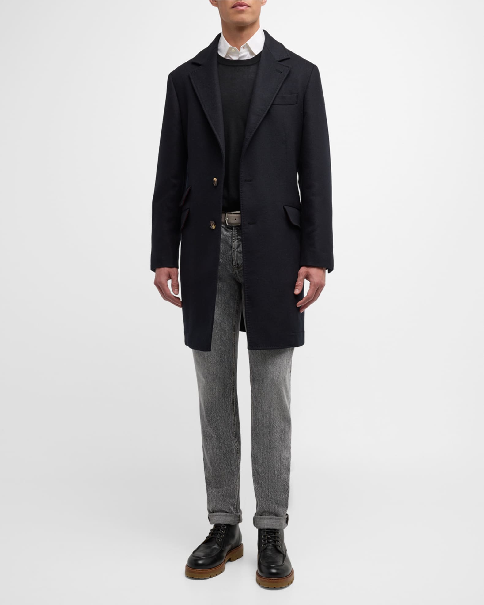 Men's Traditional Fit Wool Overcoat 1
