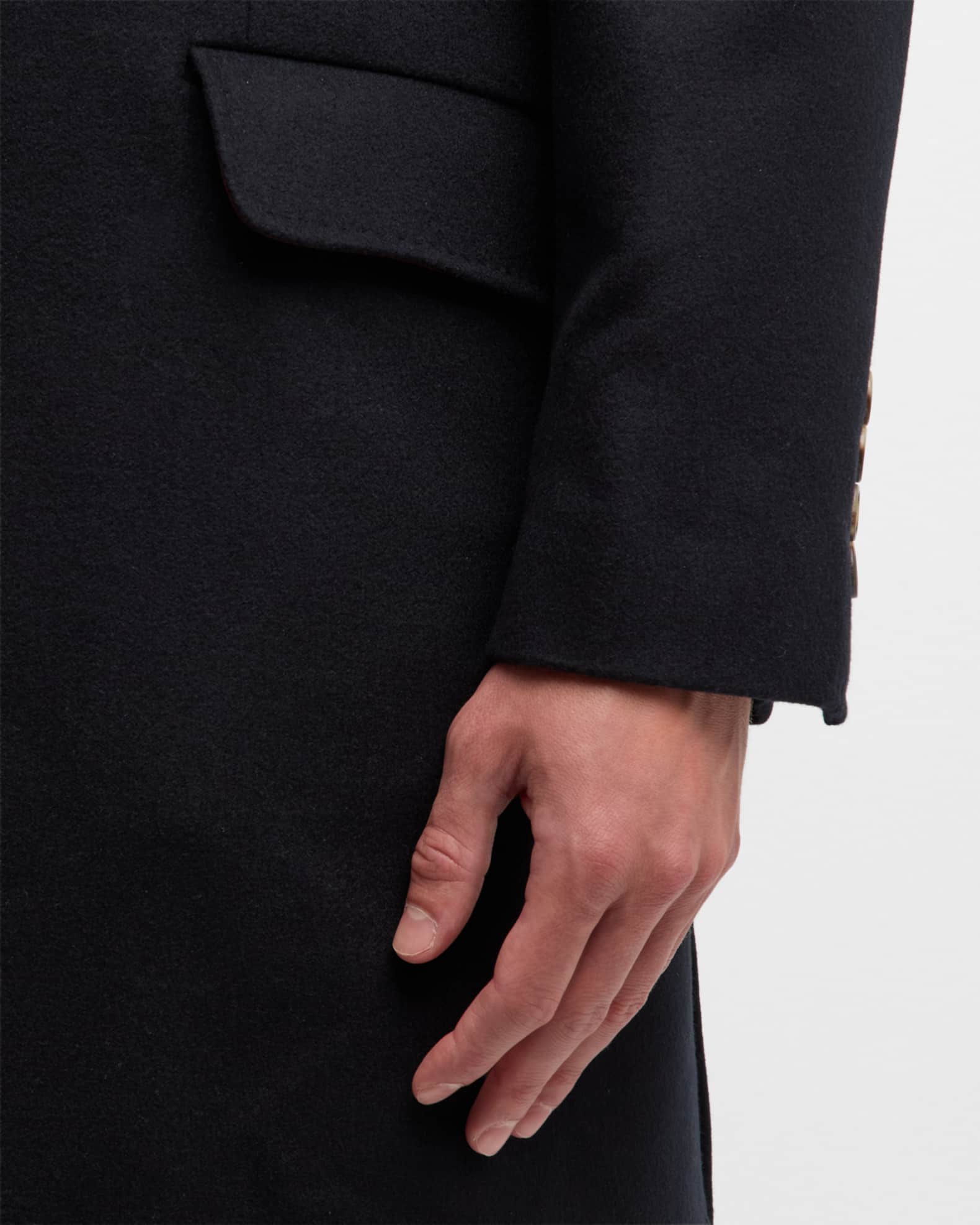 Brunello Cucinelli Men's Traditional Fit Wool Overcoat