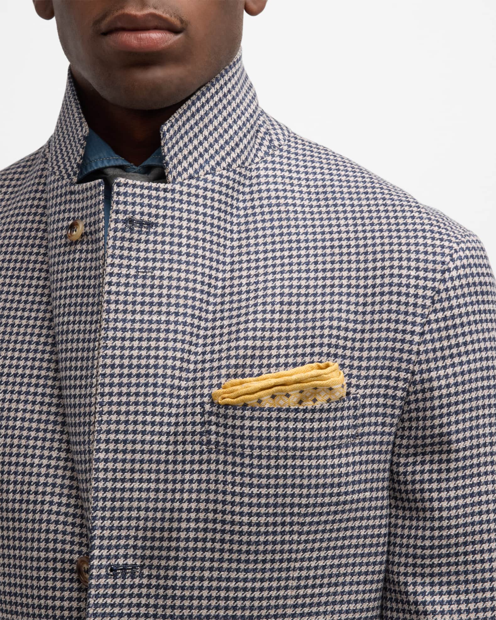 Houndstooth Sport Coat in Gray Black and White Mens Blazer - Patterned Texture - 1920s Vintage Jacket main image 1