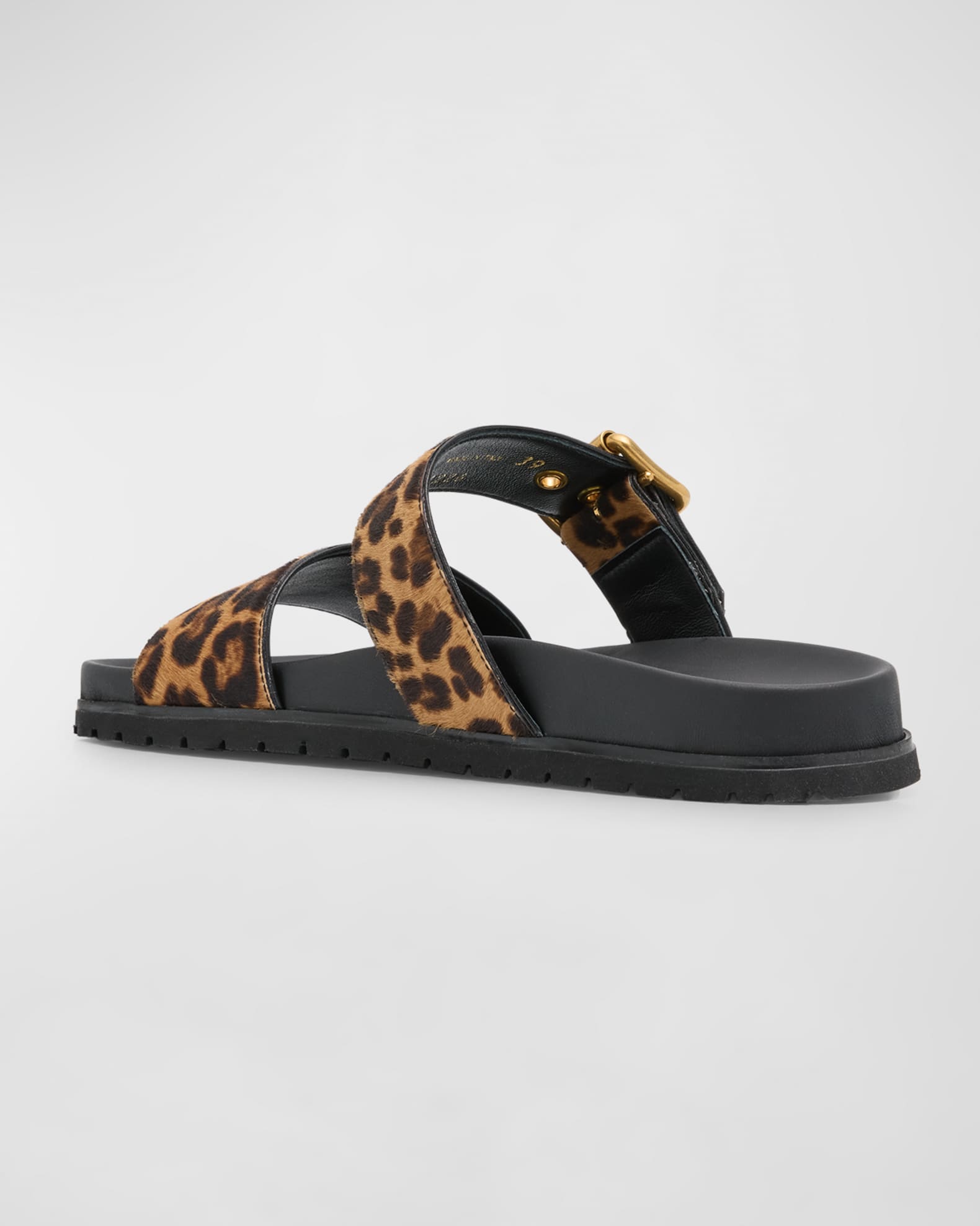 【関税＆送料込み】Prada Triangle-Logo Animal-Print Sandals Prada Leopard Buckle Sporty Slide Sandals | Neiman Marcus
