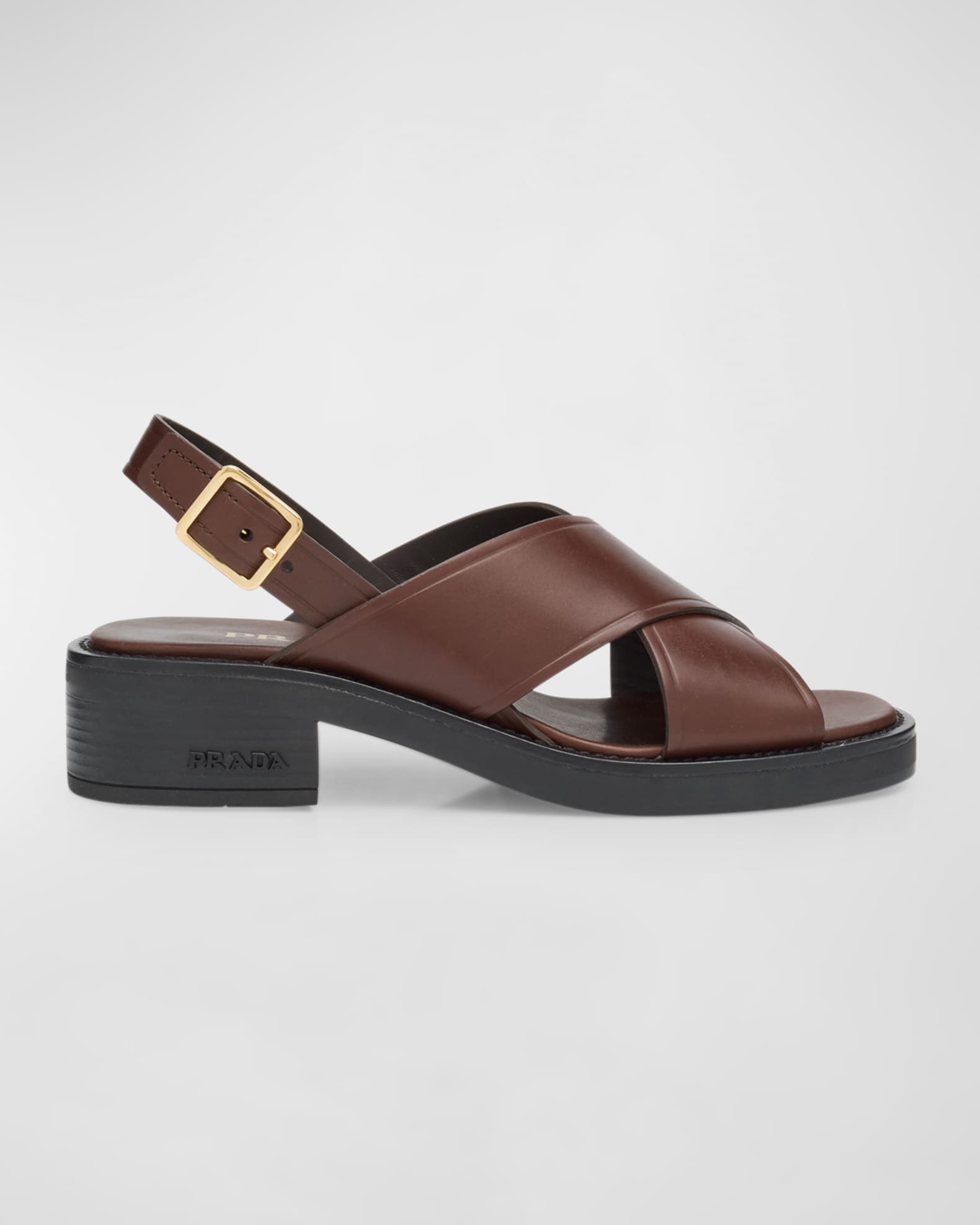 Leather Crisscross Slingback Sandals 0