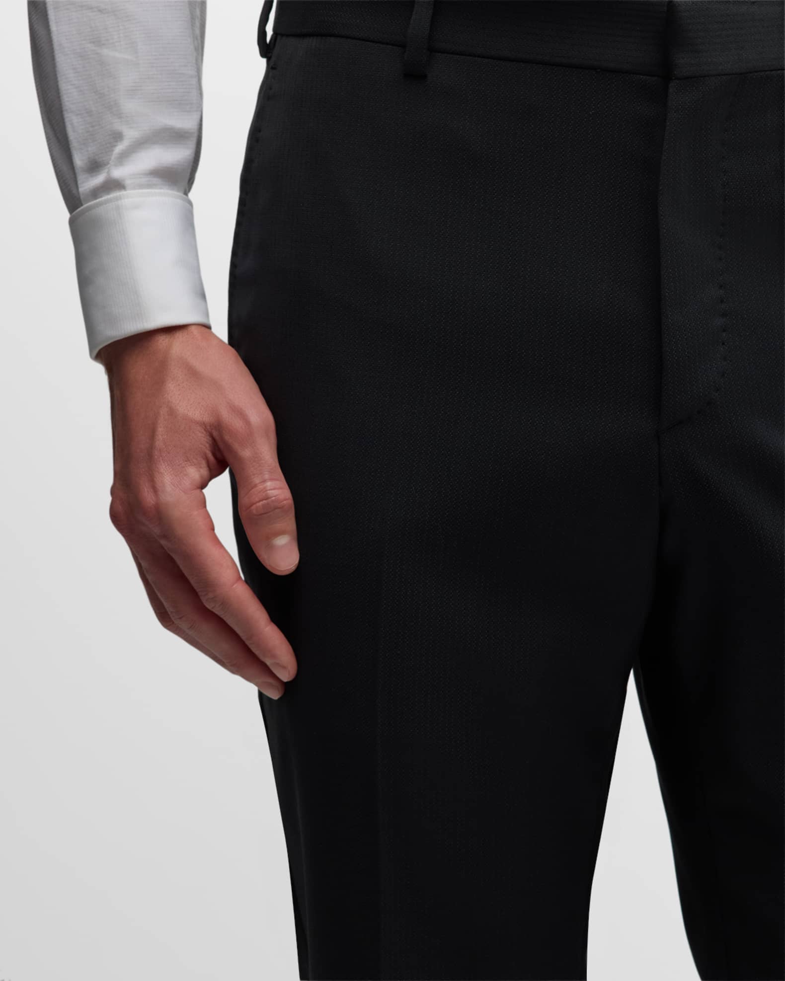 Men's Tonal Stripe Stretch Wool Suit 1