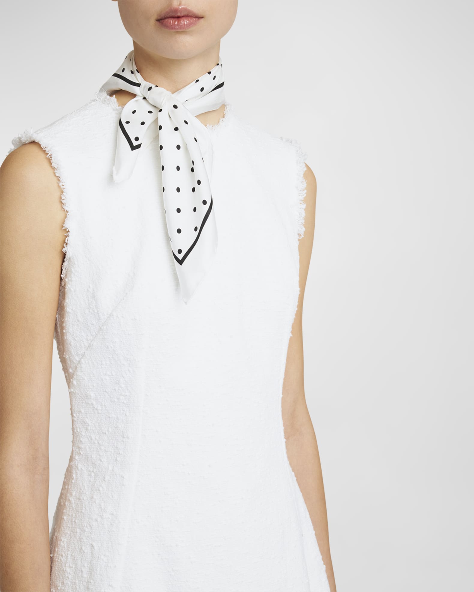 Polka-Dot Silk Twill Square Scarf  1