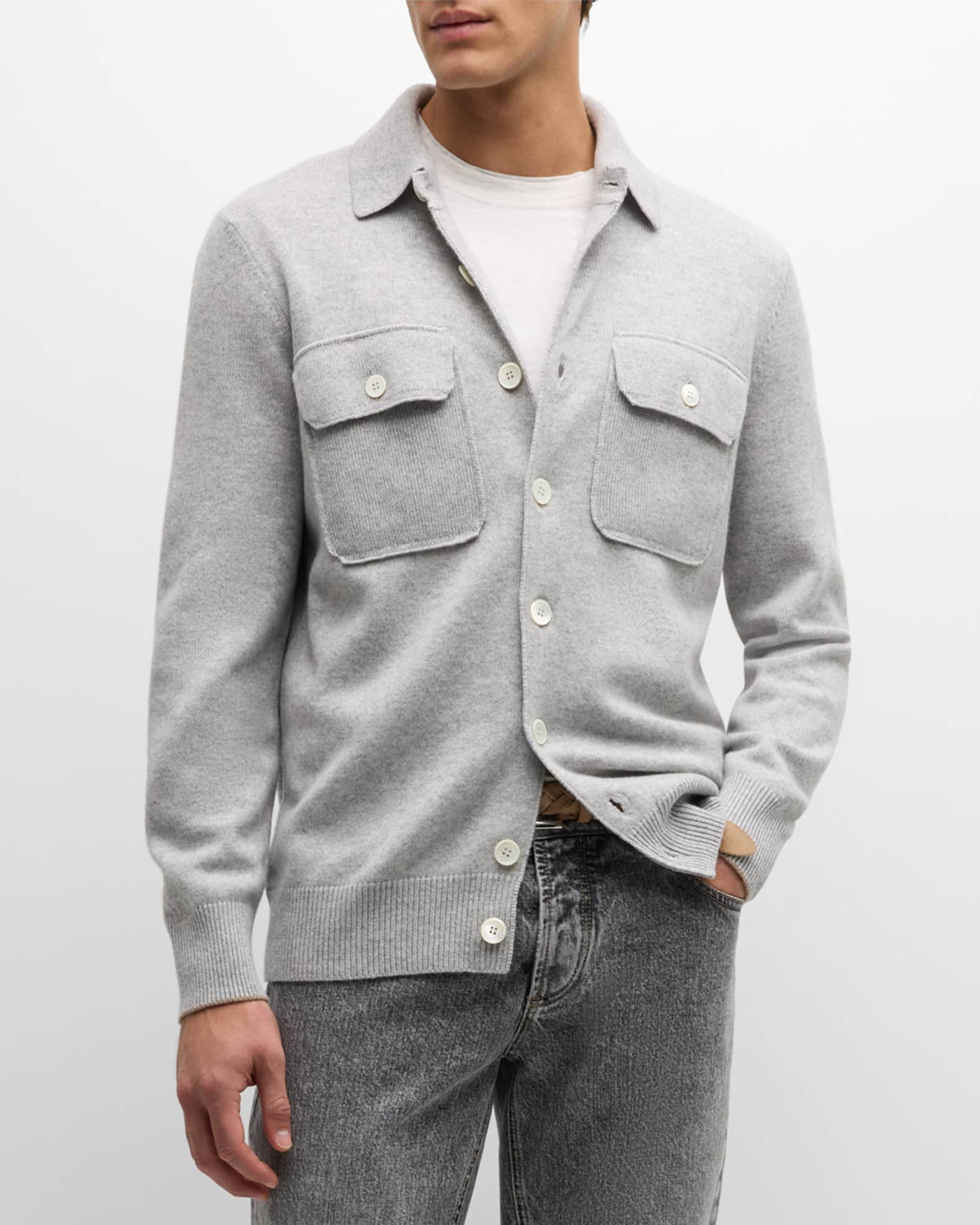 ジャケット BRUNELLO CUCINELLI WOOL AND CASHMERE OVERSHIRT Brunello Cucinelli Wool And Cashmere Overshirt Jacket