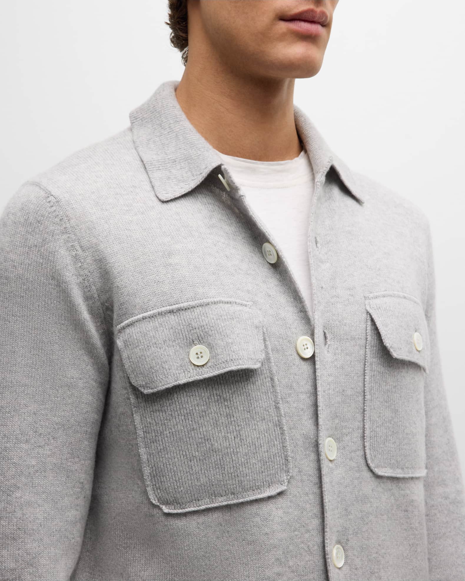 【関税&送料込】Brunello Cucinelli Wool Overshirt Gray Wool Overshirt | BRUNELLO CUCINELLI | MR PORTER