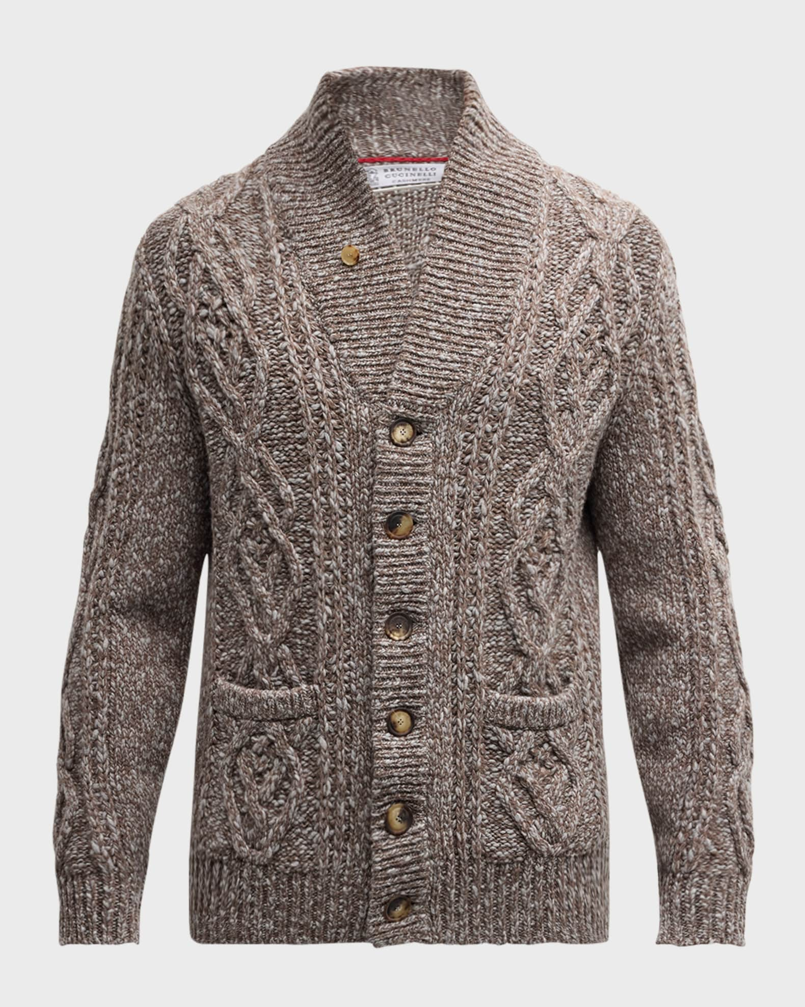 Prada cable-knit cashmere cardigan - Grey