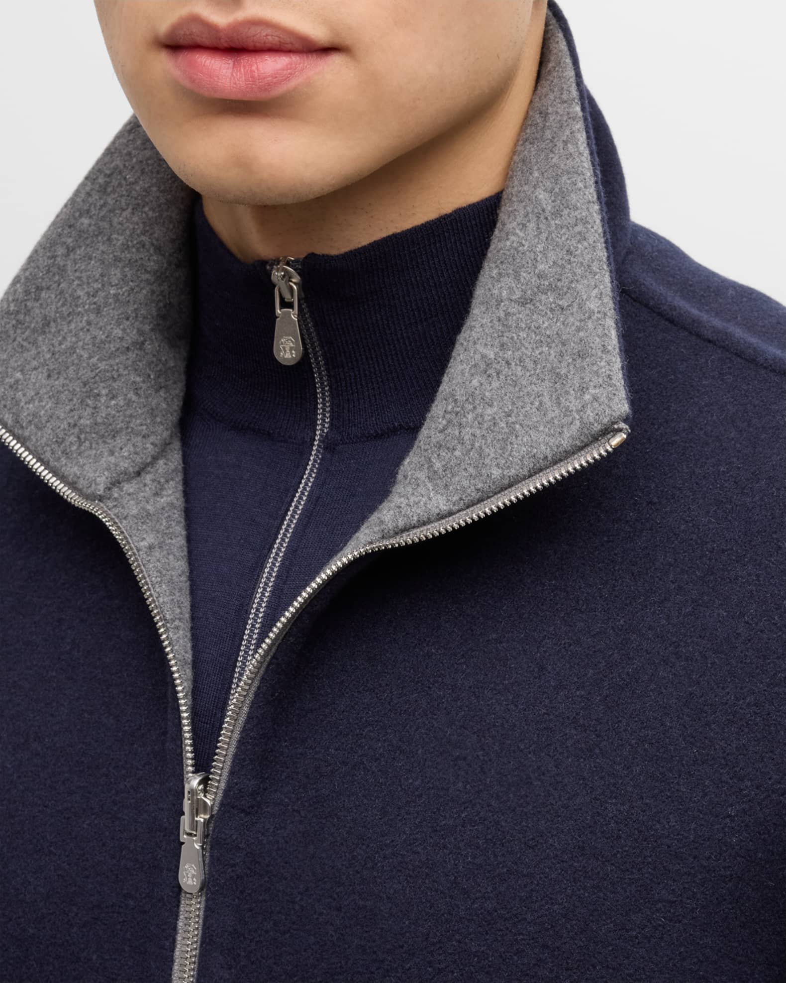 Men's Cashmere Reversible Blouson Jacket